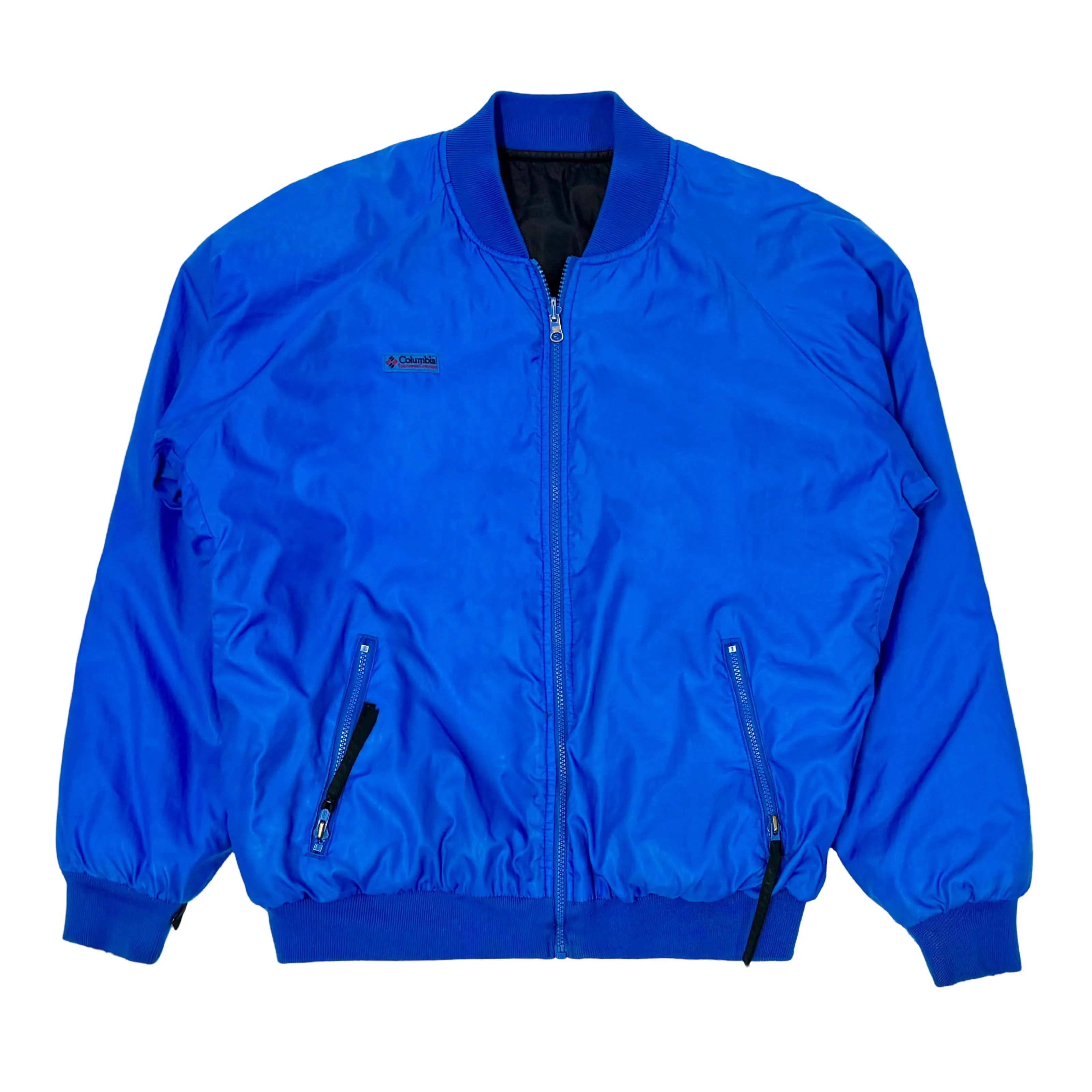1990’S COLUMBIA REVERSIBLE CROPPED ZIP BOMBER JACKET LARGE