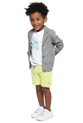 3Pommes Infant & Toddler Boys City Rock Yellow Cotton Shorts