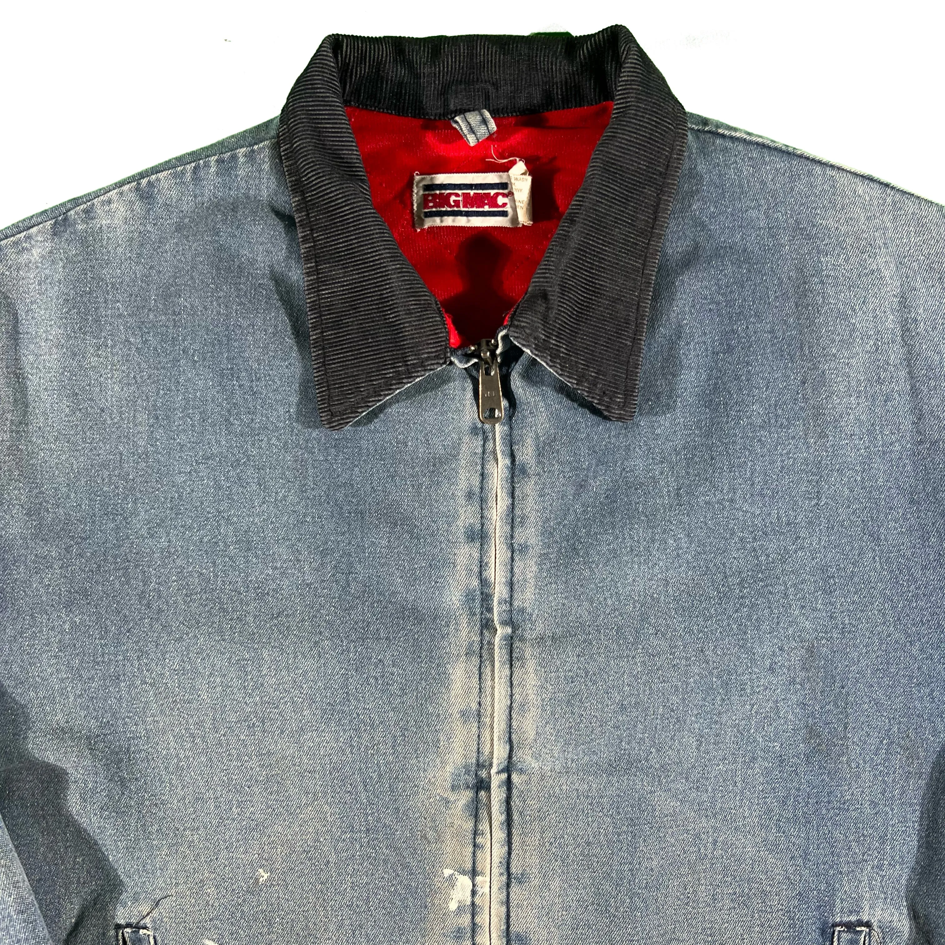 80s Big Mac Zip Up Denim Jacket- L