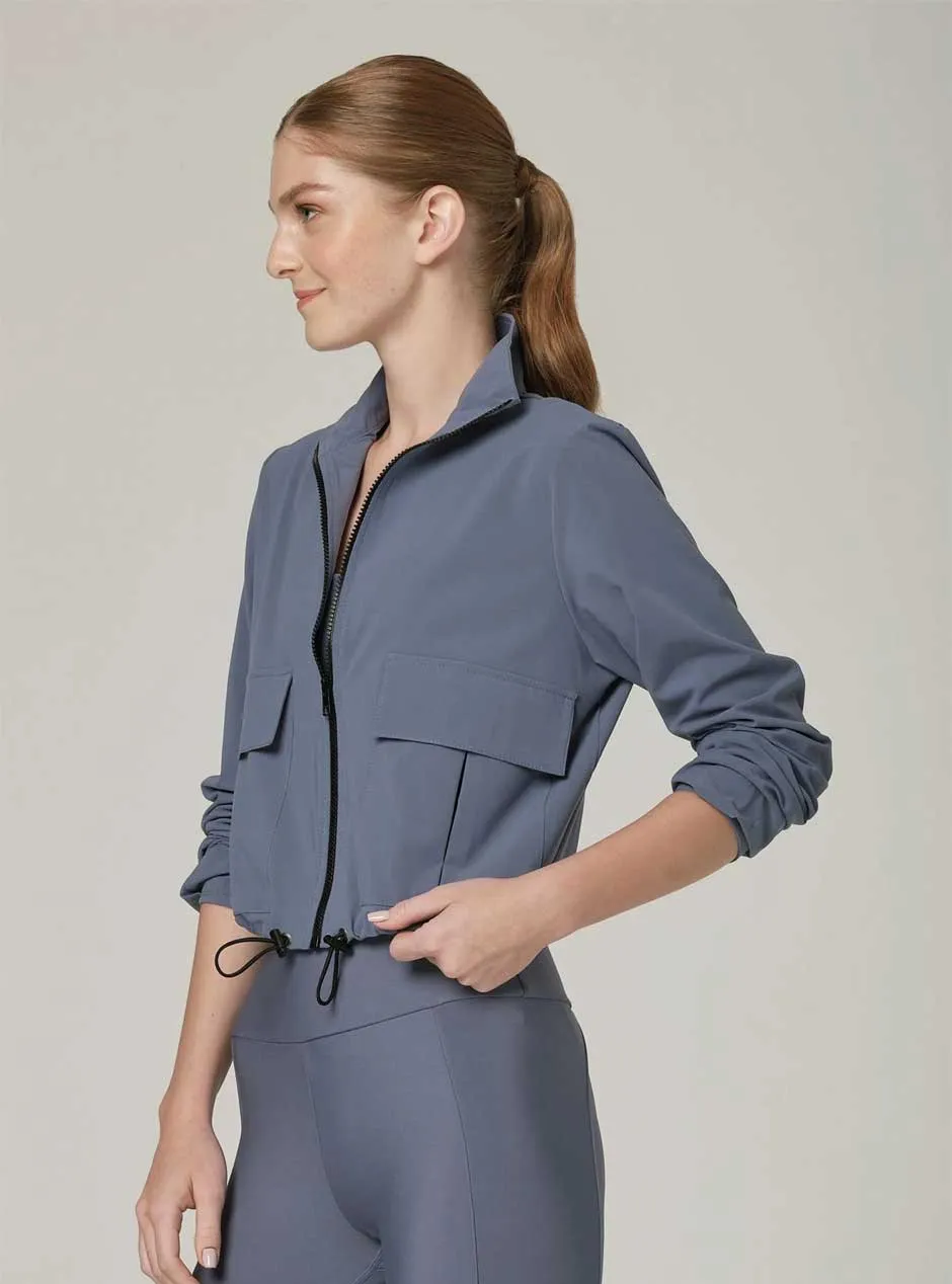 925 Fit Women's Short Coming Waterproof Jacket - Blu-S Steel Blue
