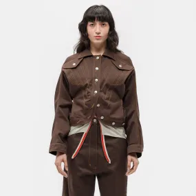 Apollinaire Cropped Jacket in Brown