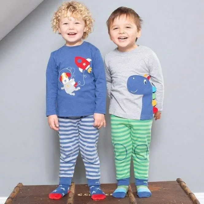 Baby Boys Organic Navy Stripy Joggers