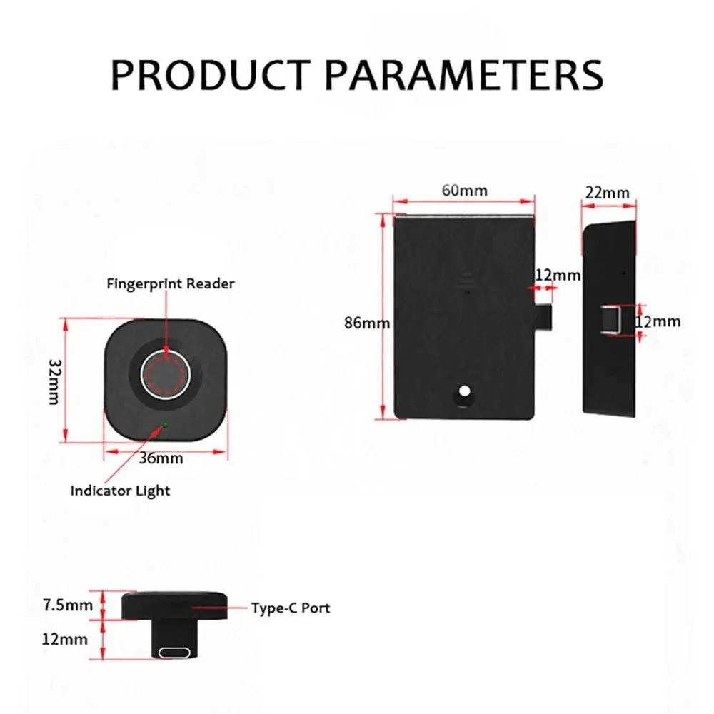 Biometric Fingerprint Lock for Cabinet - Ultimate Security, Effortless Access