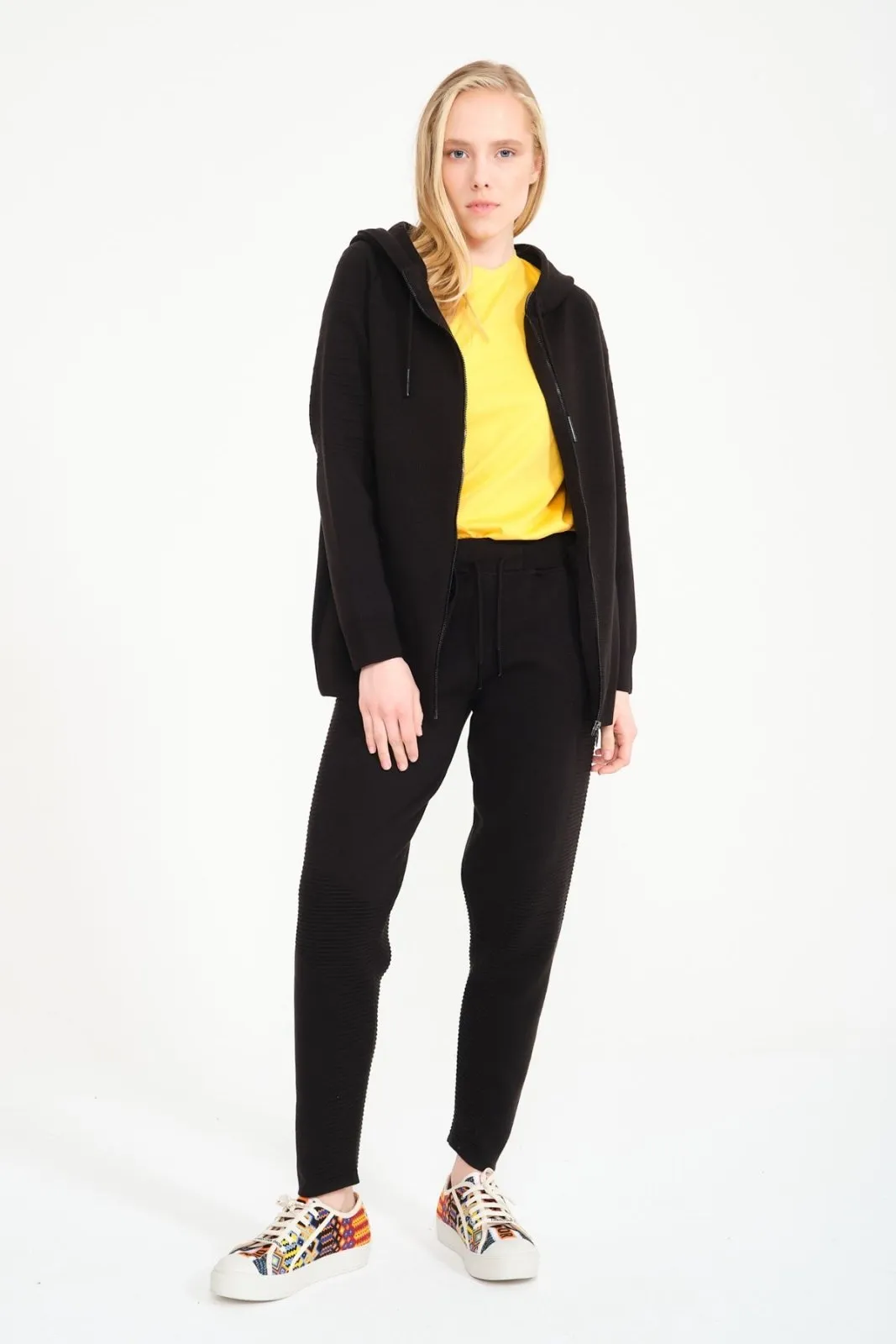 Black Cardigan & Joggers Set