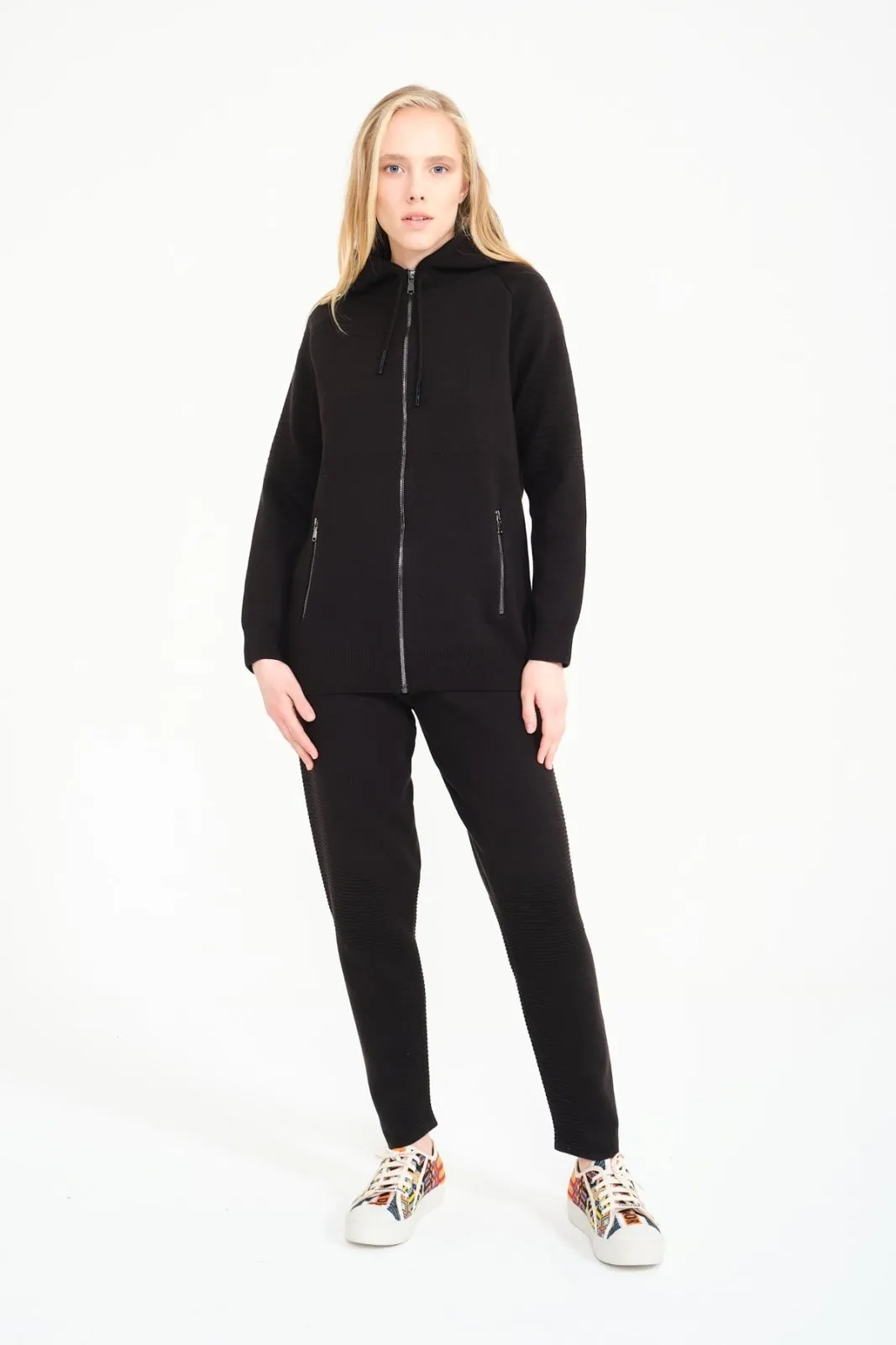 Black Cardigan & Joggers Set