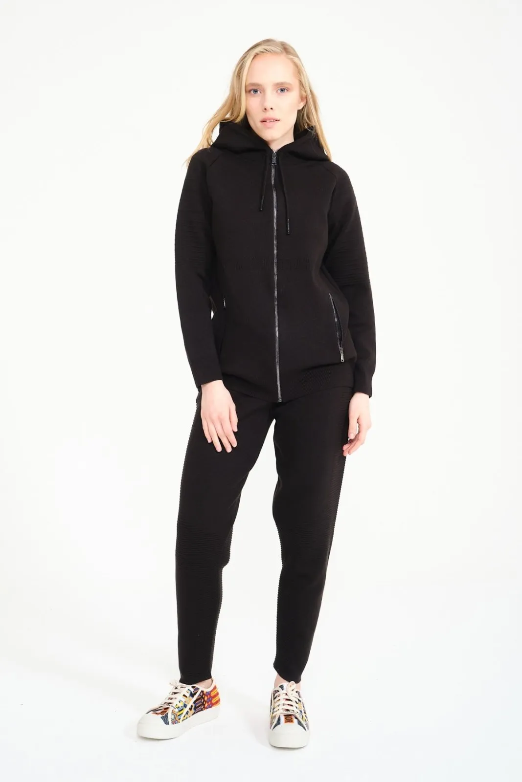 Black Cardigan & Joggers Set