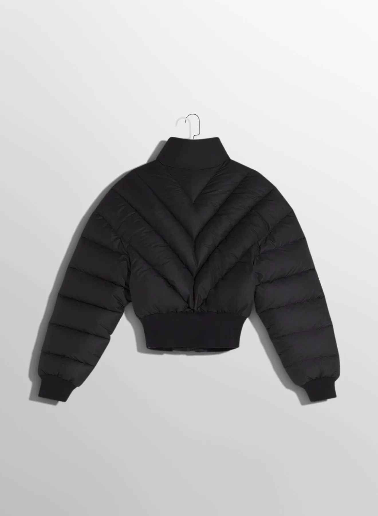 black padded bomber jacket