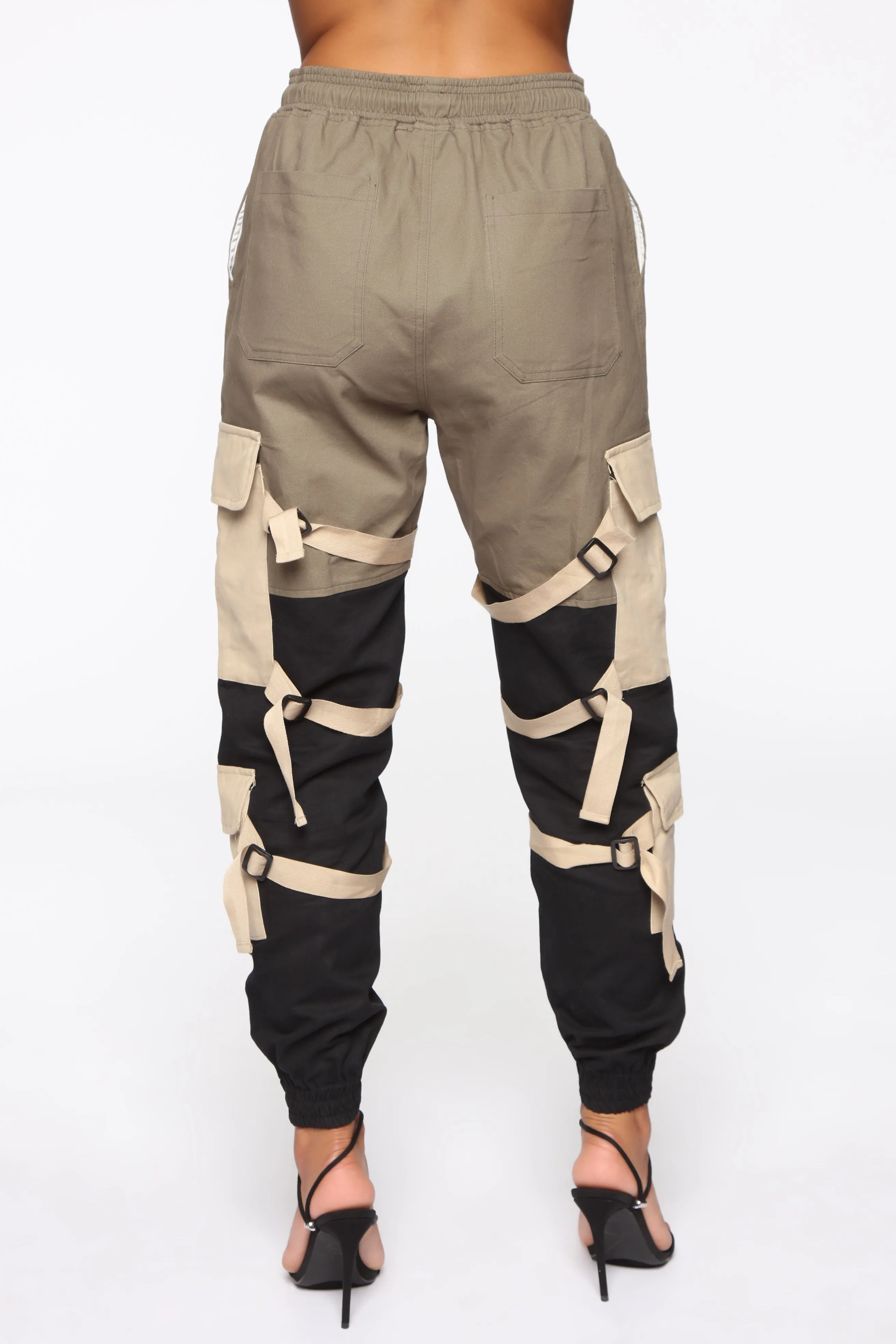 Block It Out Cargo Joggers - Olive/Combo