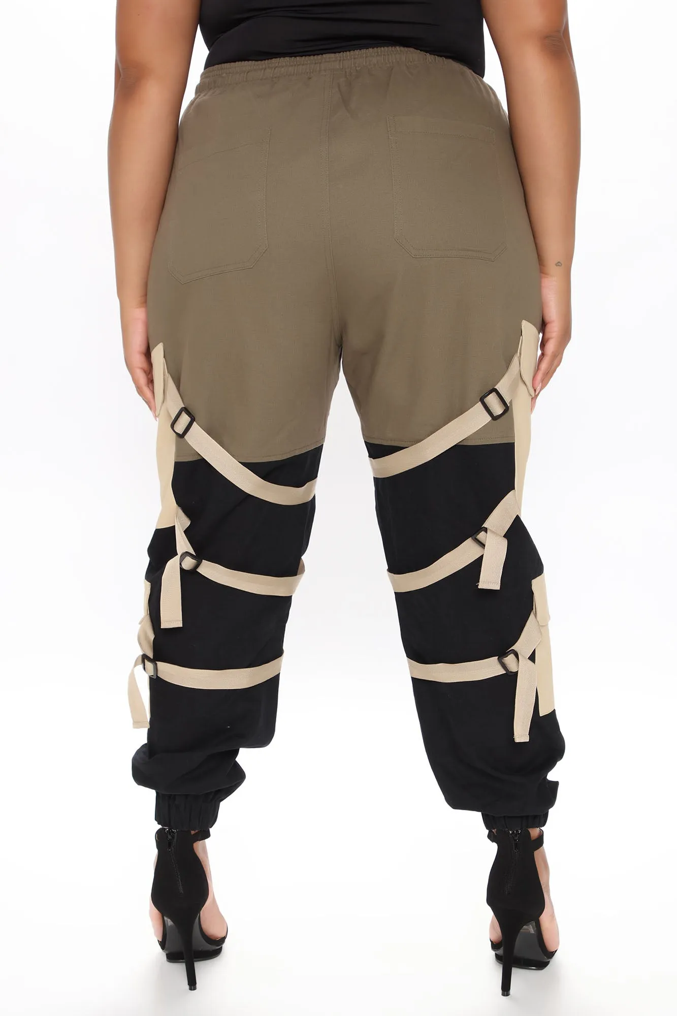 Block It Out Cargo Joggers - Olive/Combo