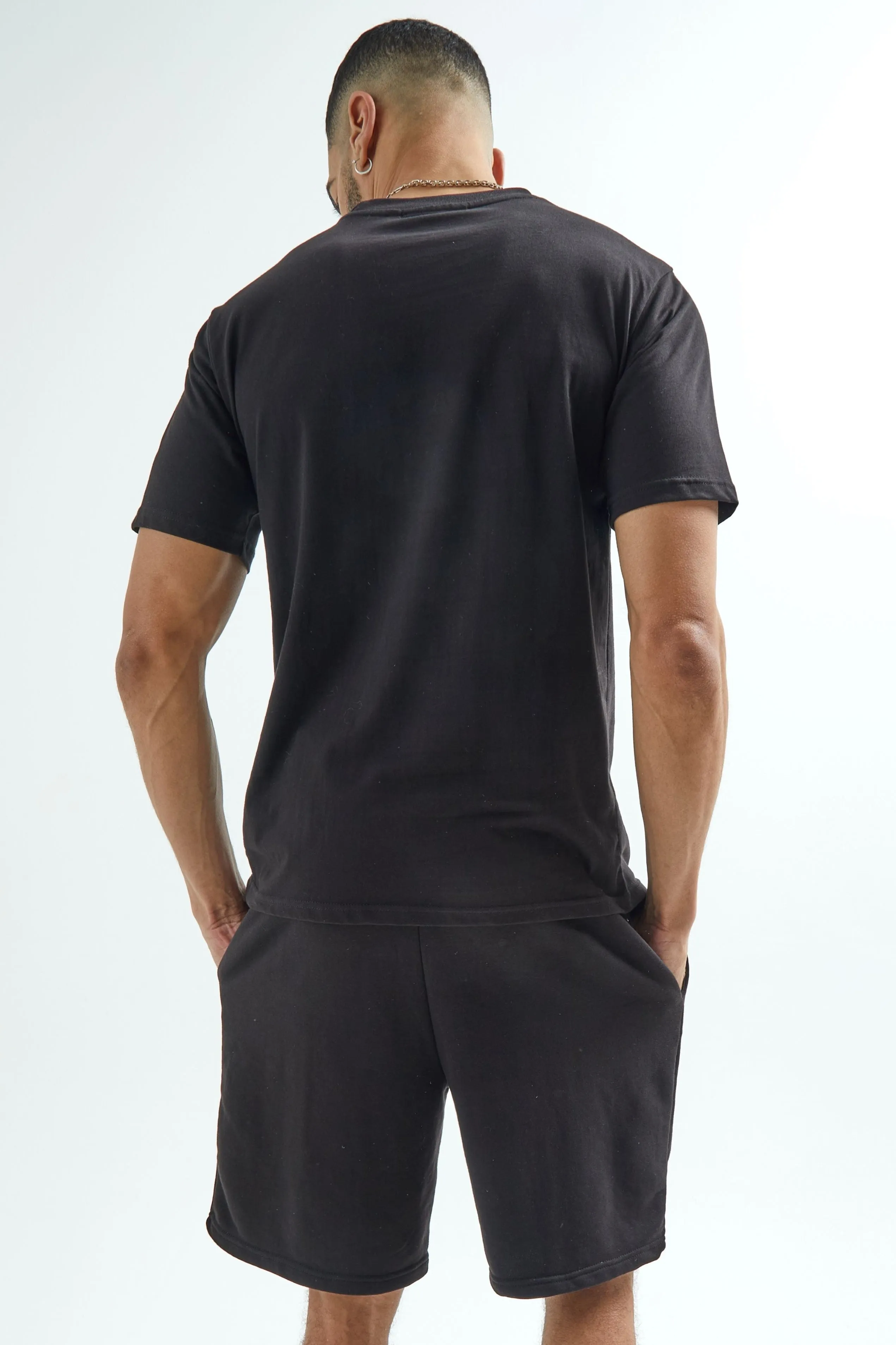 Broadwick T-Shirt & Shorts Set - Black
