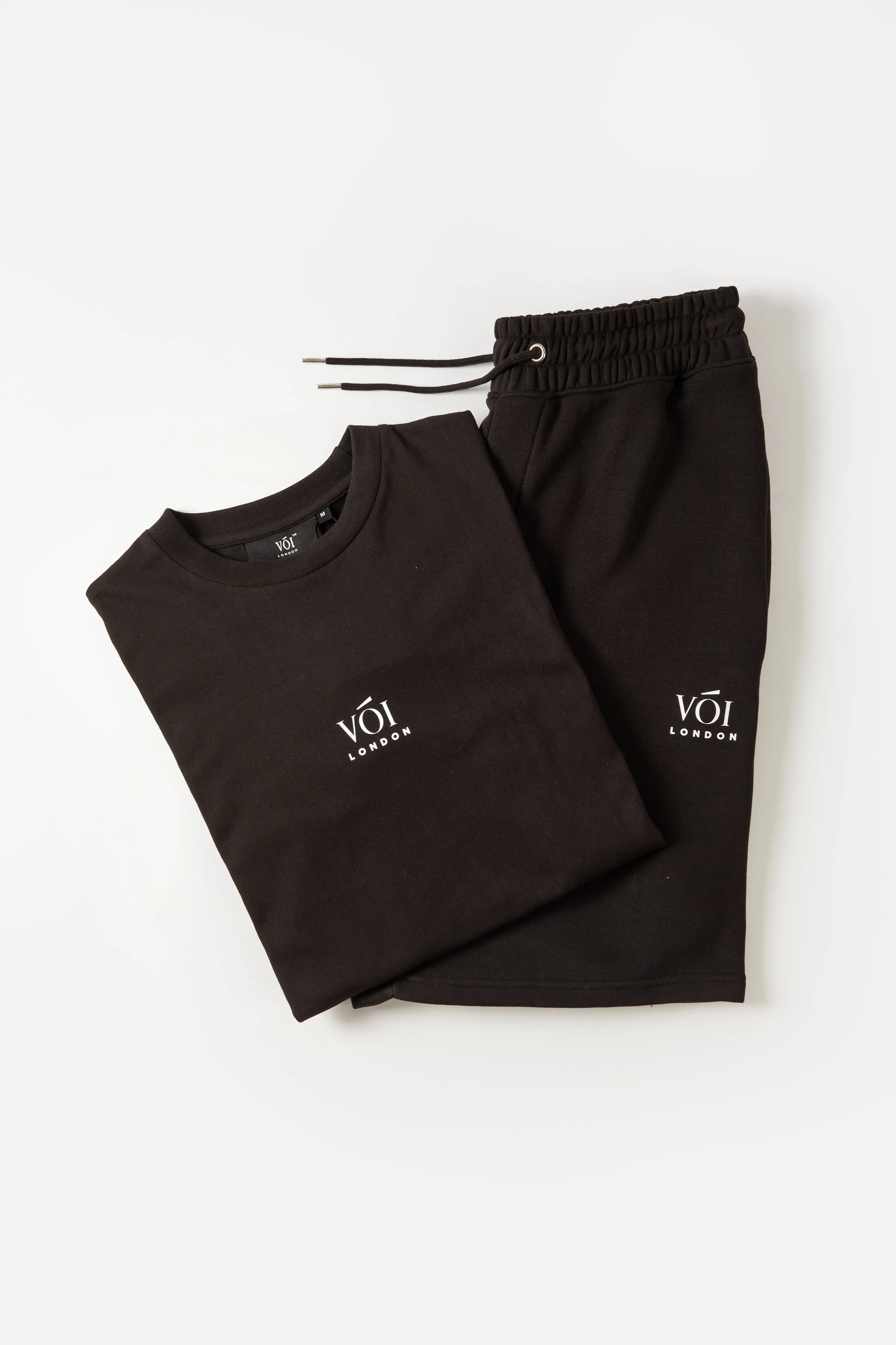 Broadwick T-Shirt & Shorts Set - Black