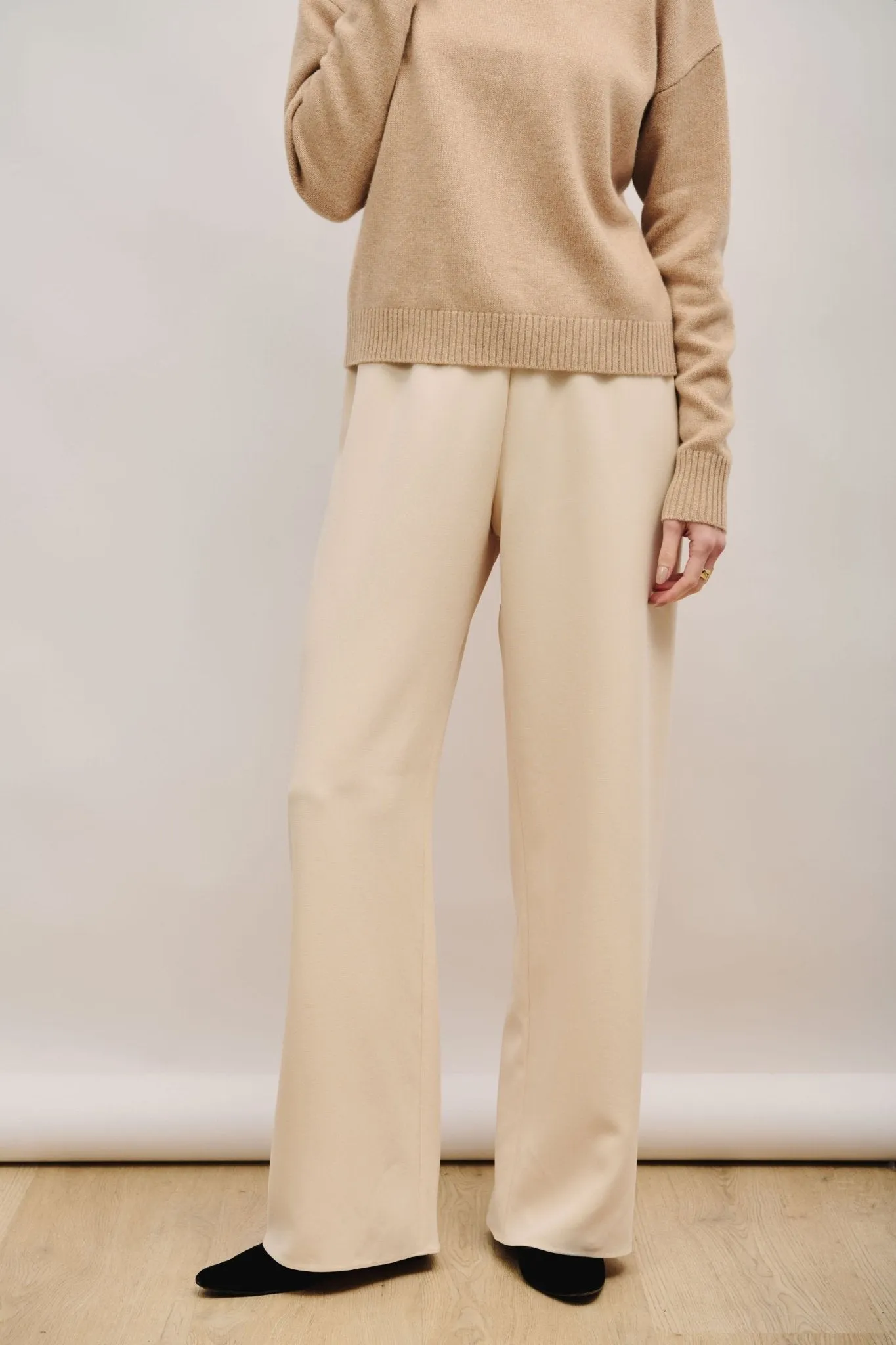 CADY wide-leg pants (Milk)