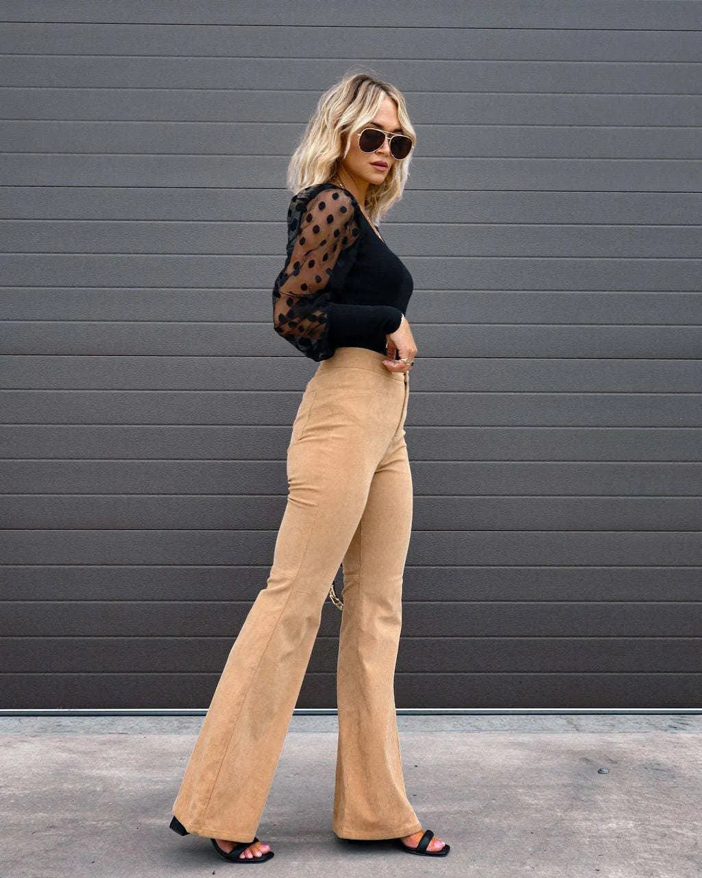 Casual Style Solid Color Ladies Daily Trousers 6143
