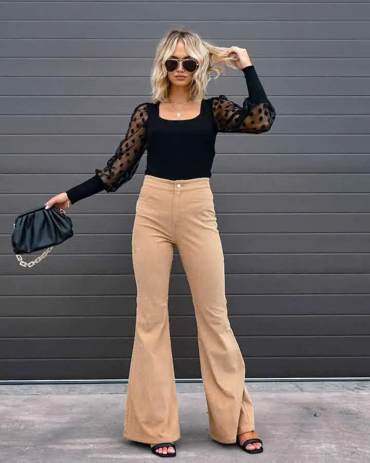 Casual Style Solid Color Ladies Daily Trousers 6143