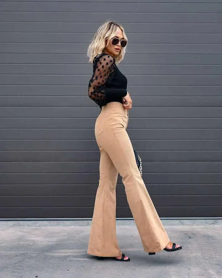Casual Style Solid Color Ladies Daily Trousers 6143