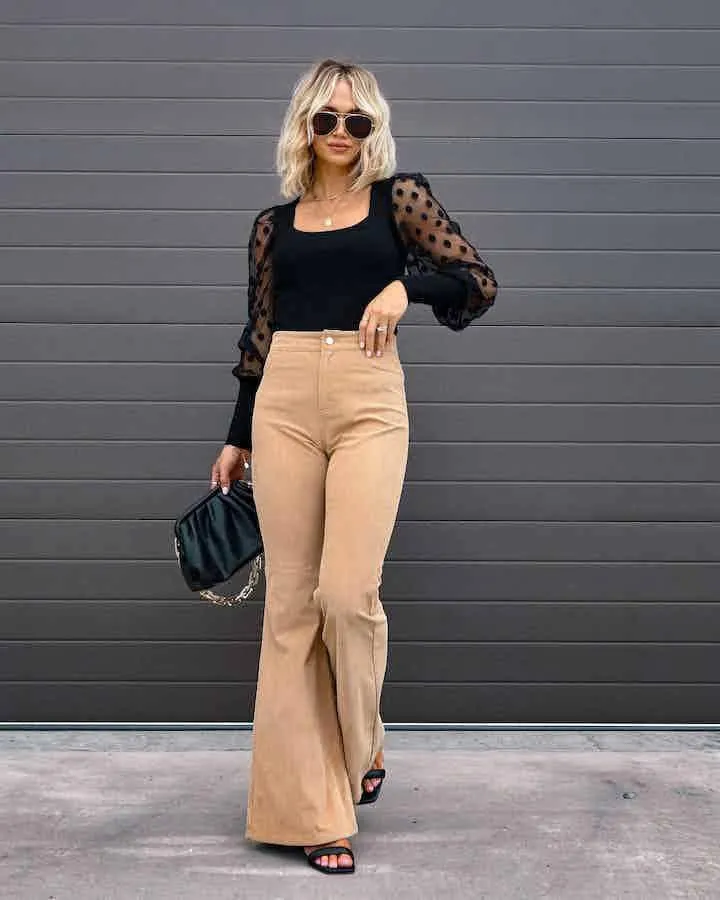 Casual Style Solid Color Ladies Daily Trousers 6143