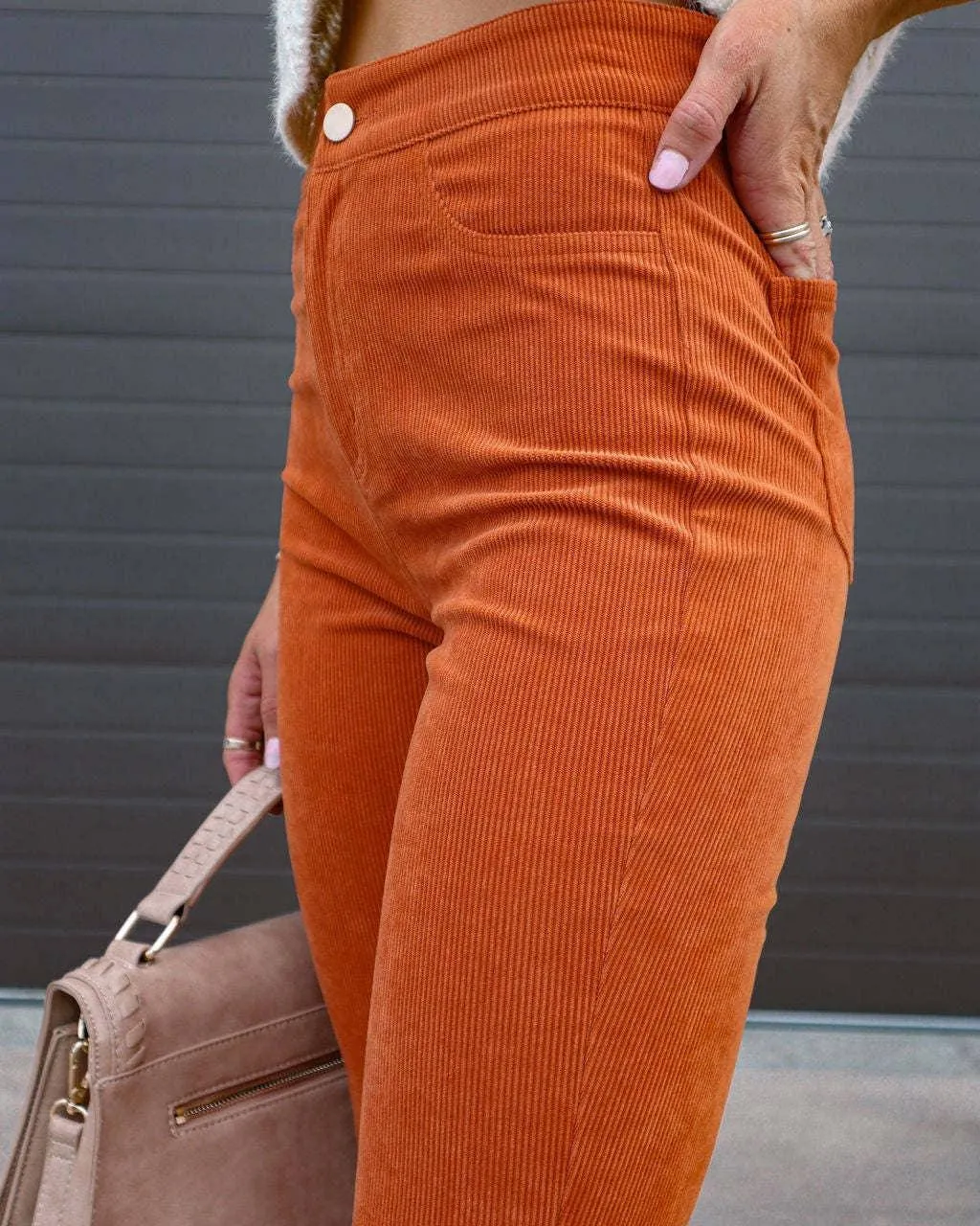 Casual Style Solid Color Ladies Daily Trousers 6143