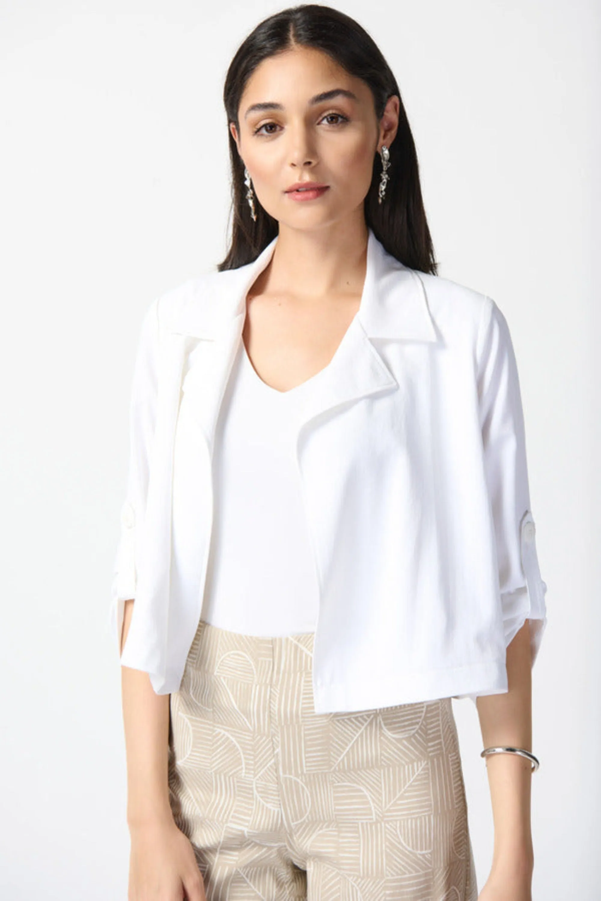 CROP TAB SLEEVE JACKET