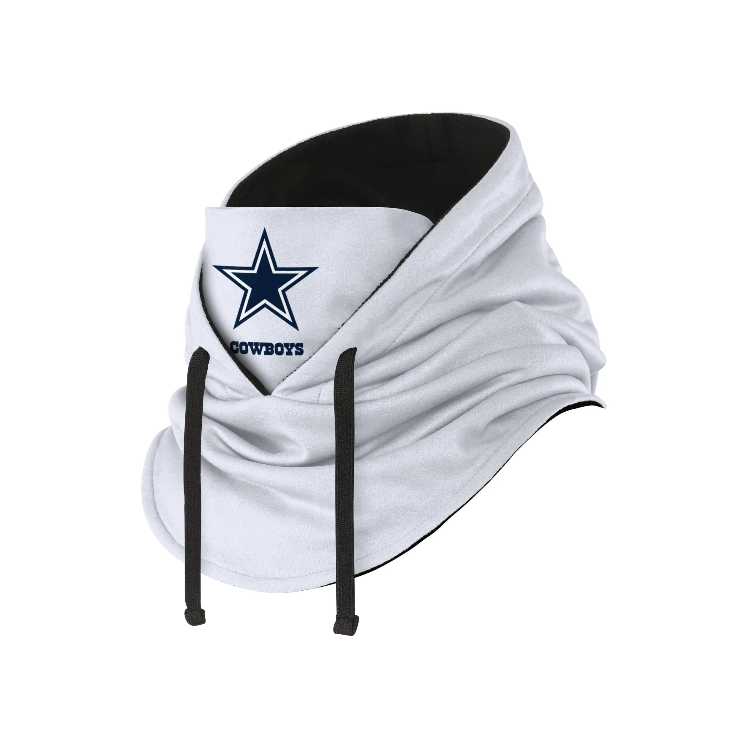 Dallas Cowboys NFL White Drawstring Hooded Gaiter