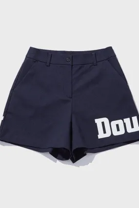 DF Navy Solid LOGO HIgh Waist Short Pants (DWPA2B451N3)