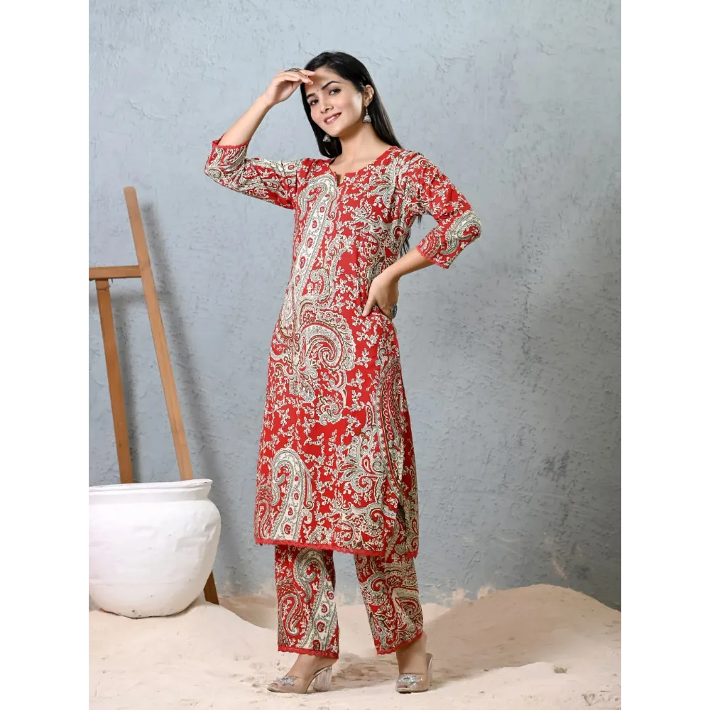 Ella Effortless Maroon Co-Ord Set