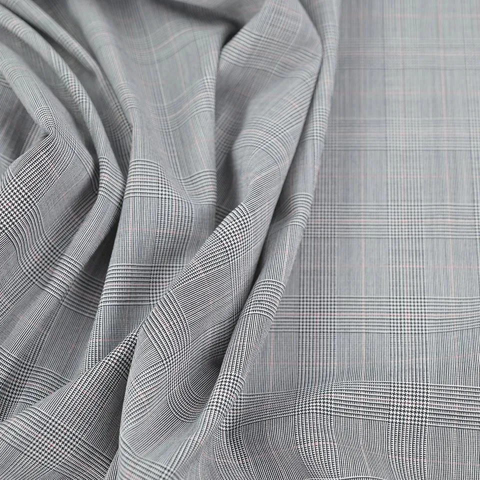 Grey Prince of Wales Suiting Fabric 98838