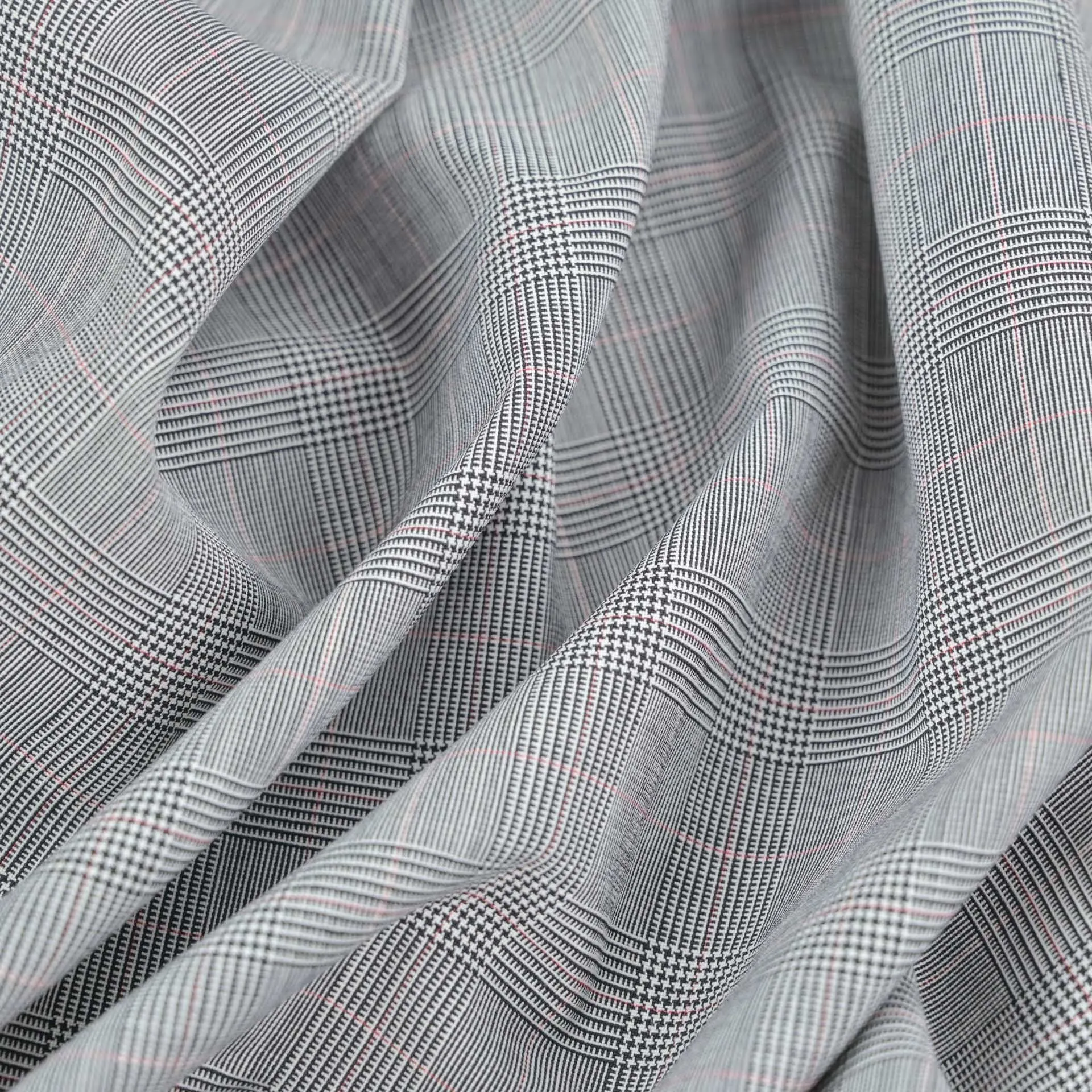 Grey Prince of Wales Suiting Fabric 98838
