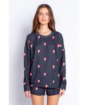 Hearts Crewneck Long Sleeve