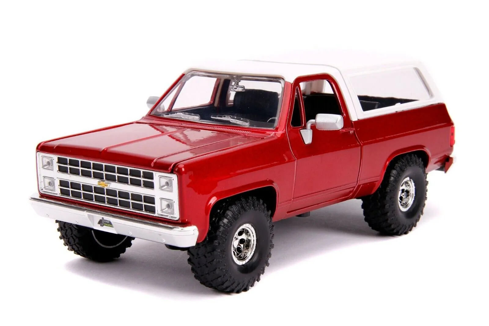 JADA JUST TRUCKS 1980 CHEVY BLAZER 1:24 DIECAST MODEL CAR RED / WHITE #86
