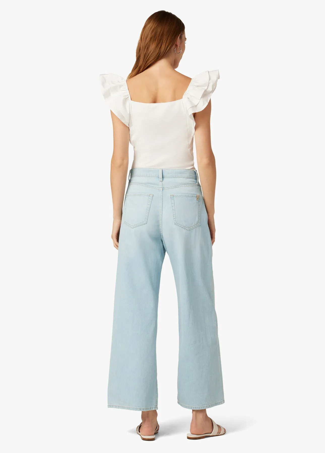 Joes Jeans The Pleated Wide Leg Ankle Weightless in Charming
