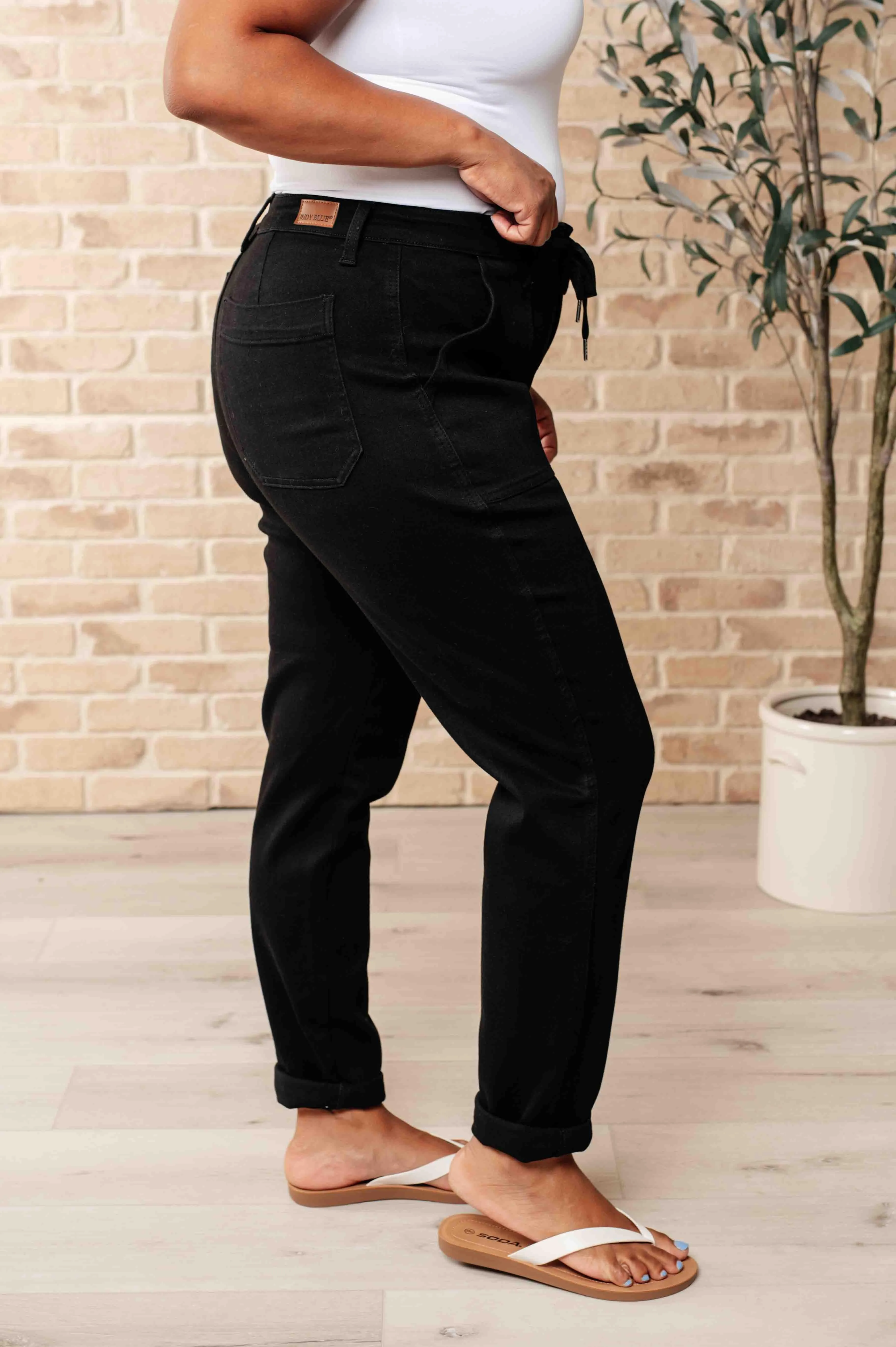 Judy Blue Black Double Cuff Joggers