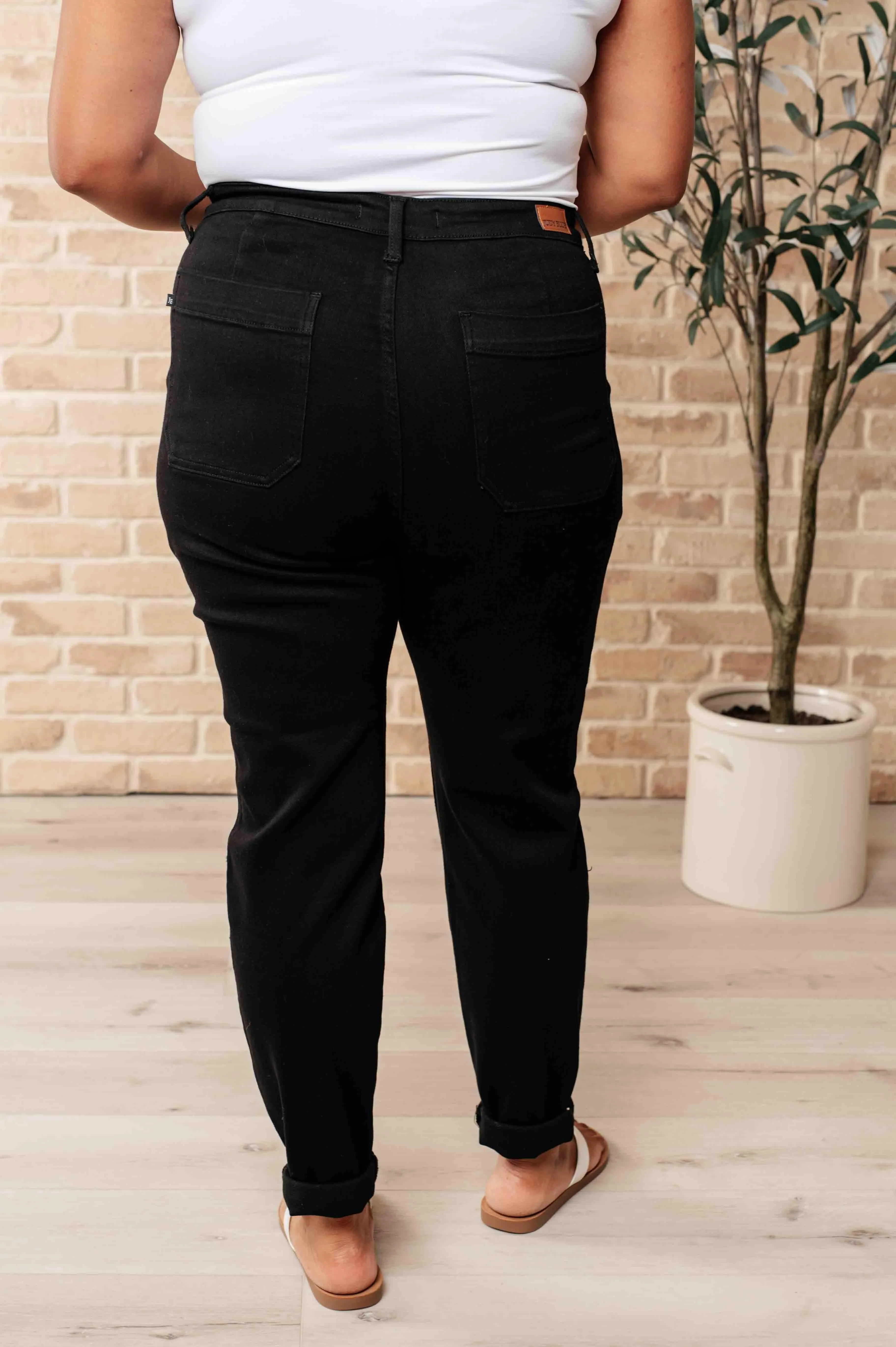 Judy Blue Black Double Cuff Joggers