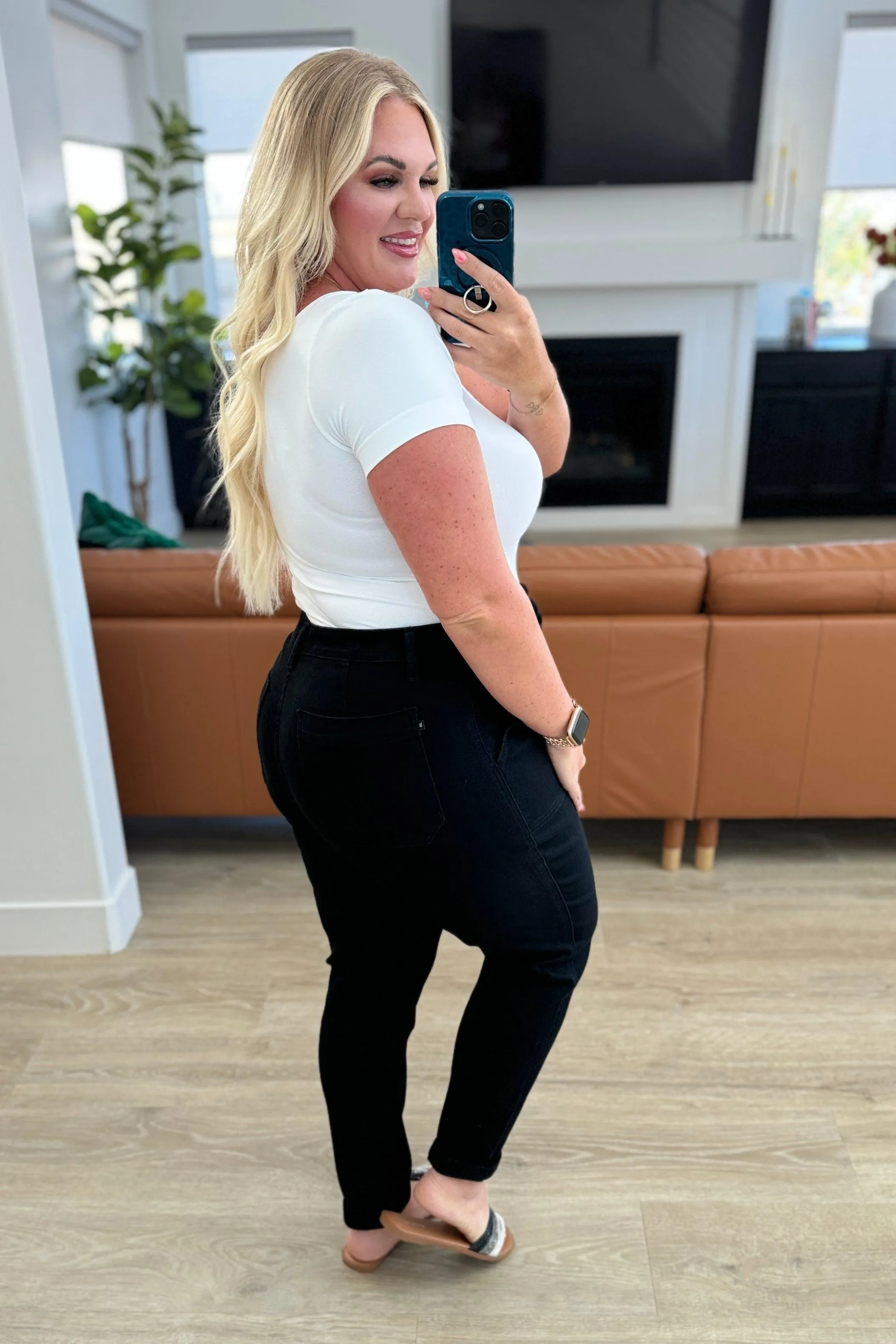 Judy Blue Black Double Cuff Joggers