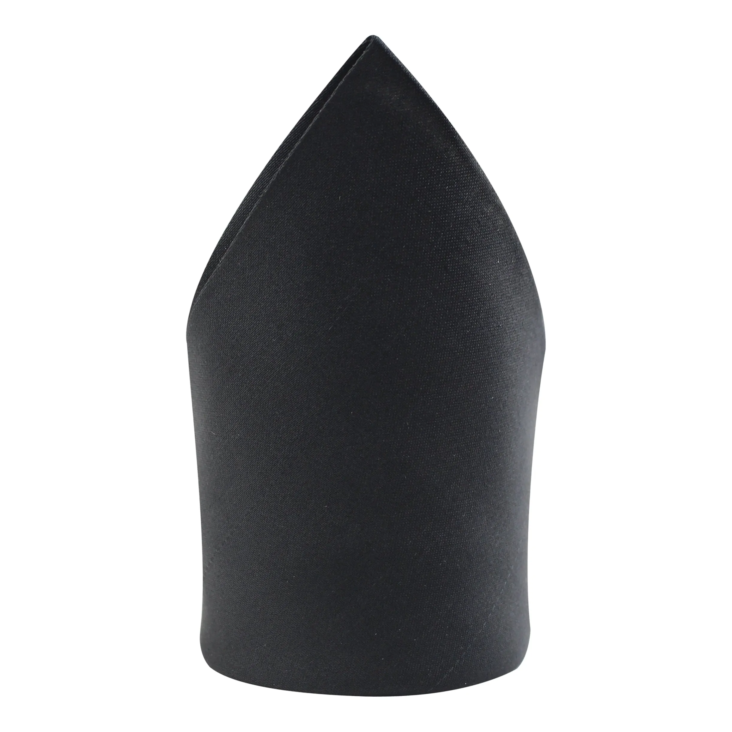 Kavove Black Solid Pocket Square For Men