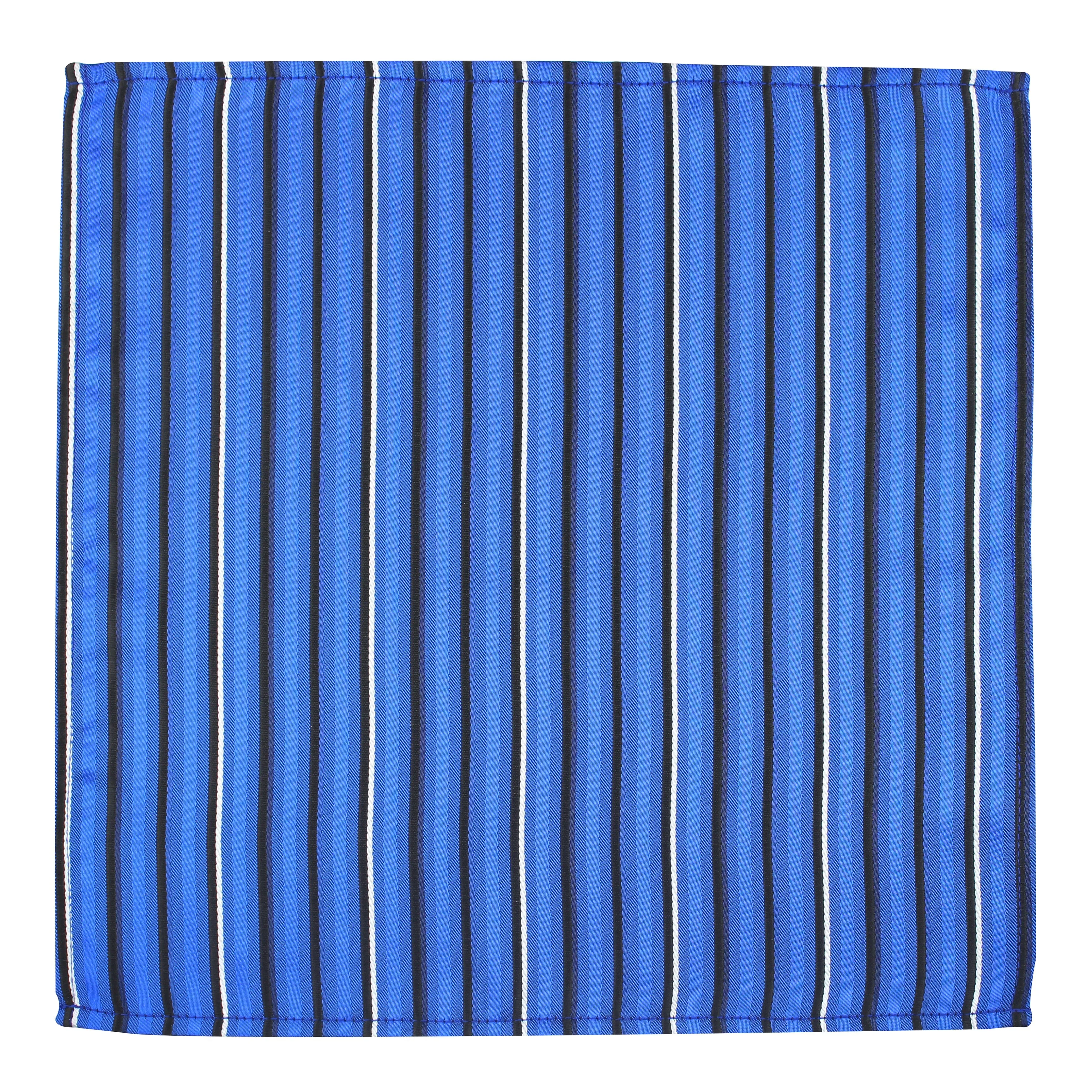 Kovove Blue Striped Pocket Square For Men