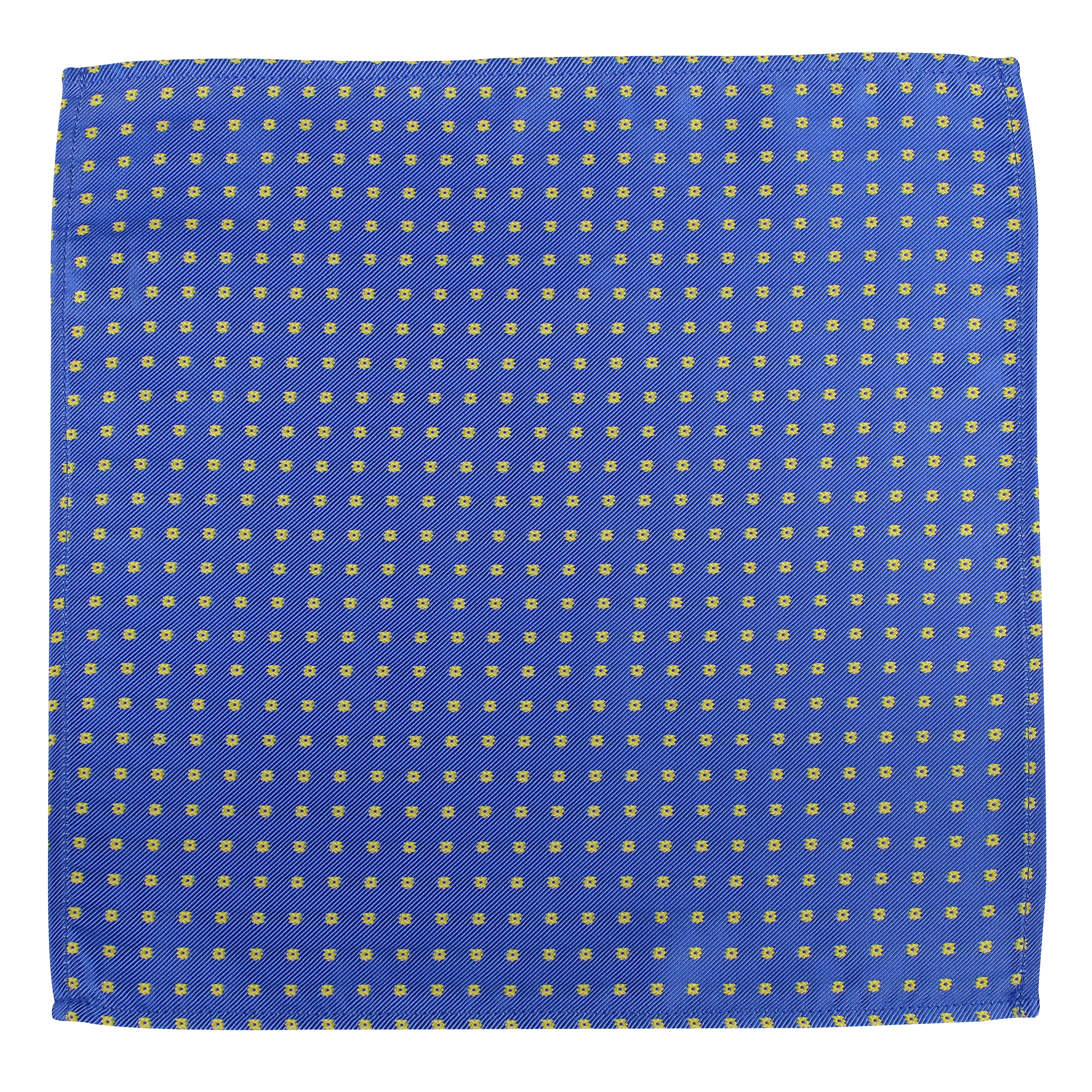 Kovove Elegant Blue Polka Dot Pocket Square For Men
