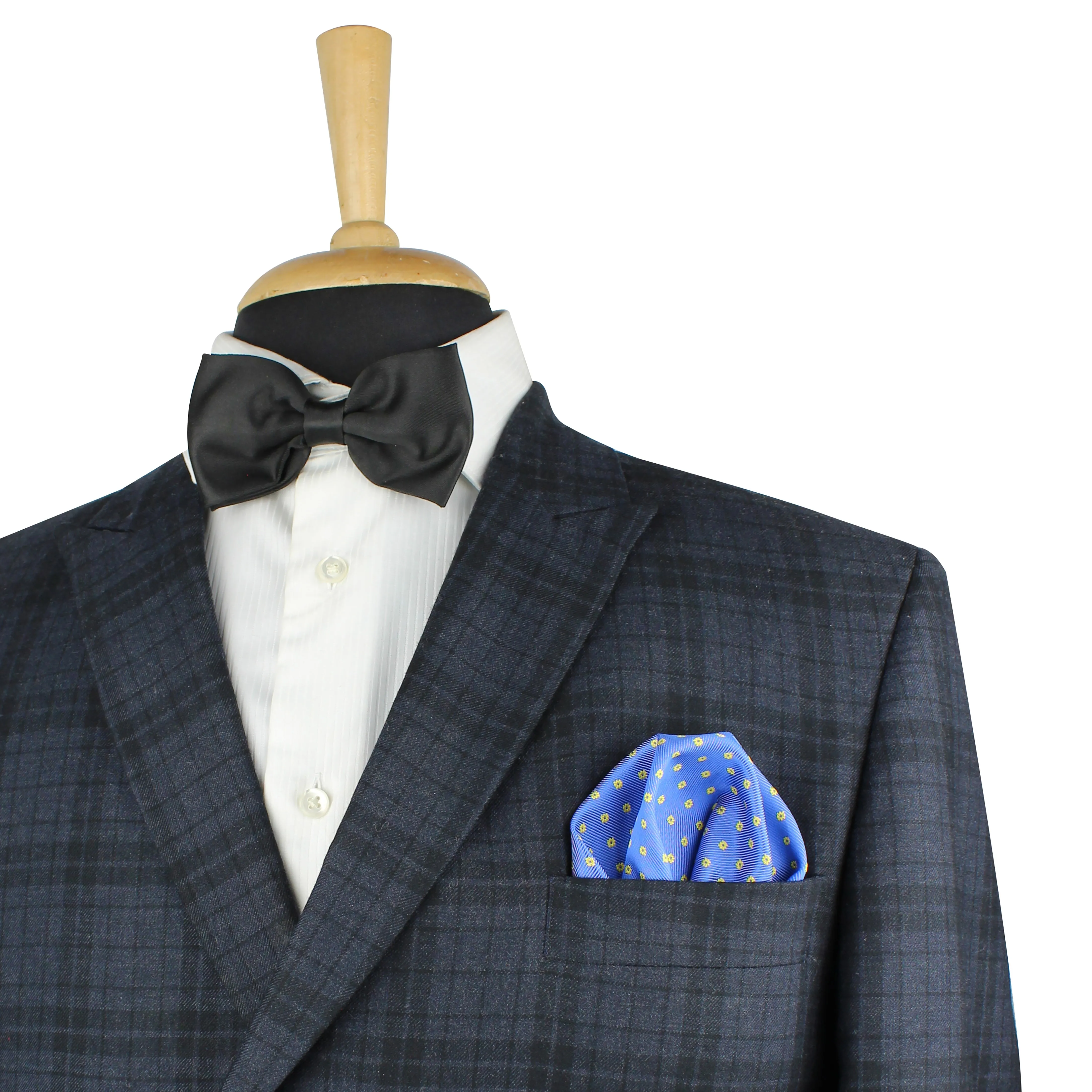 Kovove Elegant Blue Polka Dot Pocket Square For Men