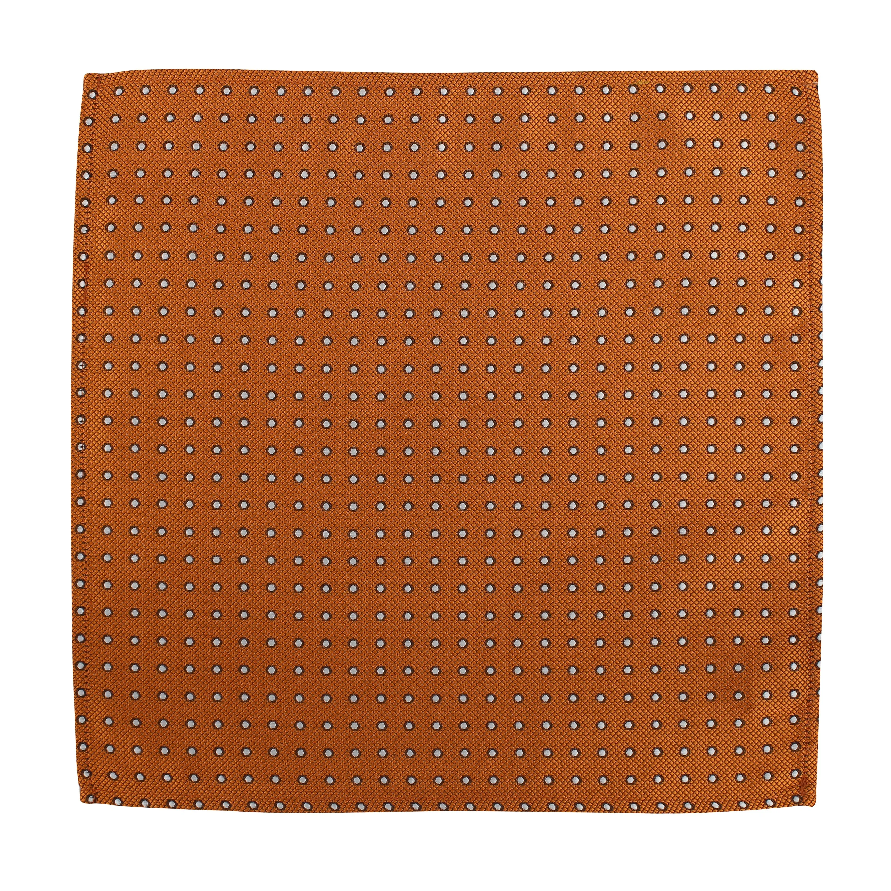 Kovove Elegant Orange Polka Dot Pocket Square For Men