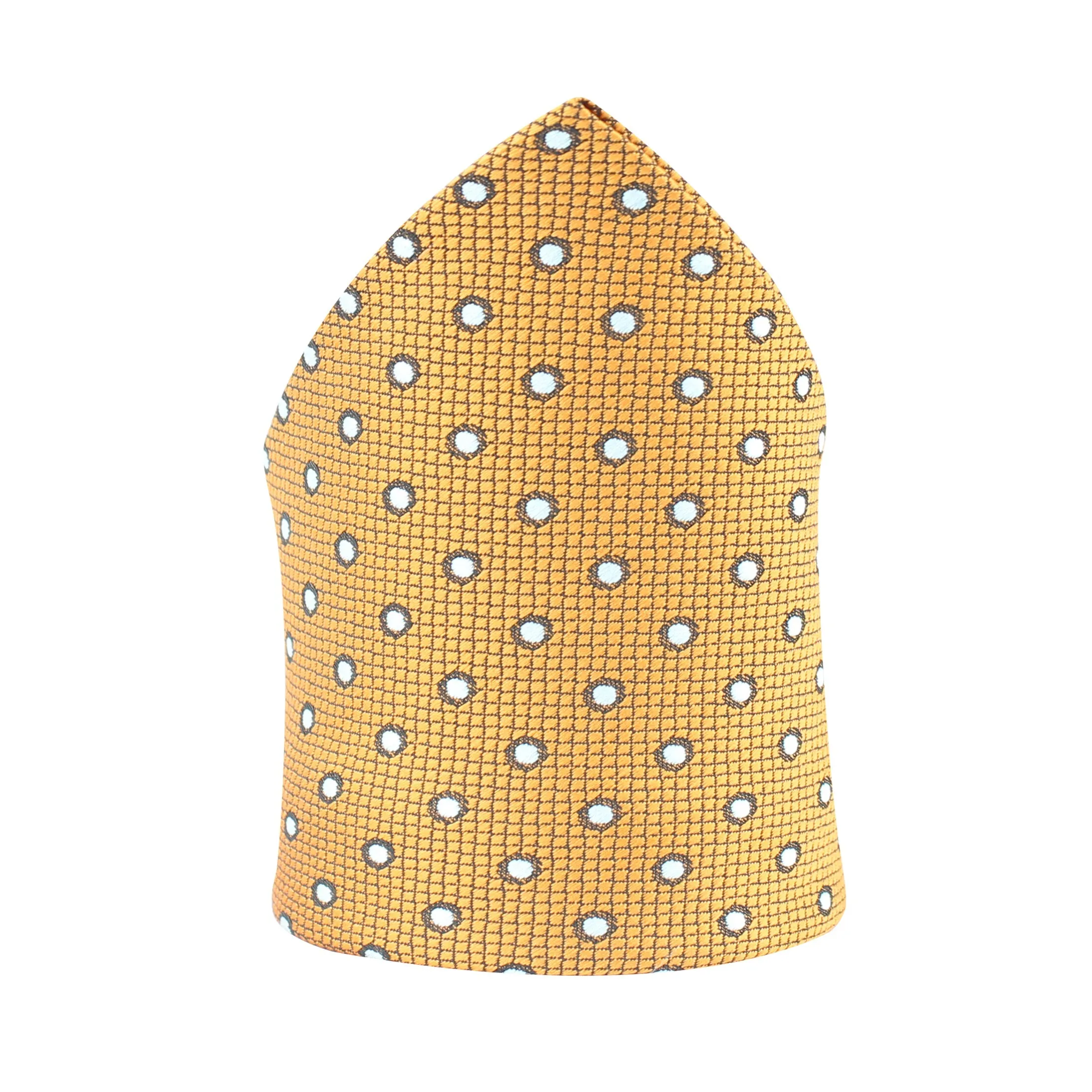 Kovove Elegant Orange Polka Dot Pocket Square For Men