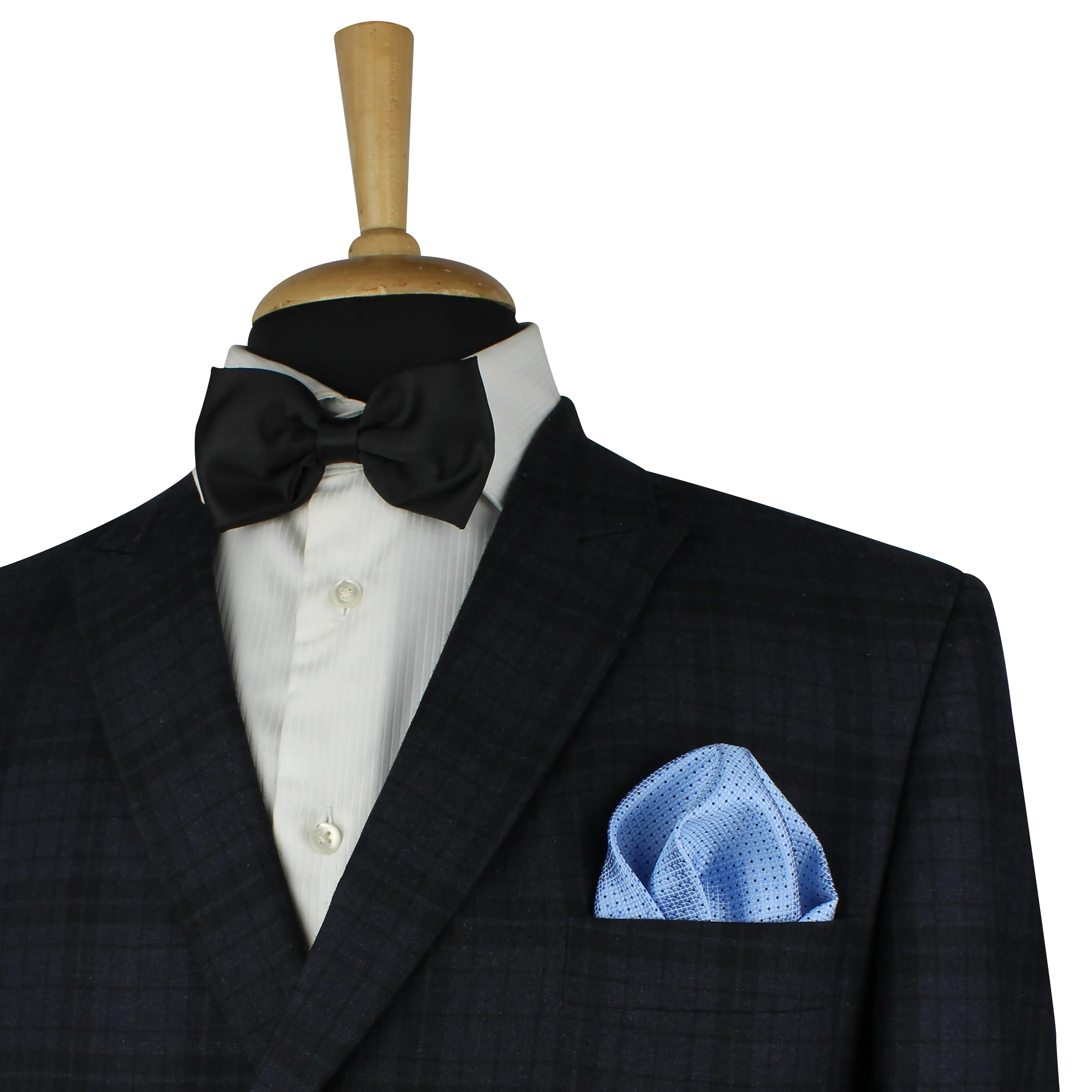 Kovove Graceful Cyan Polka Dot Pocket Square For Men