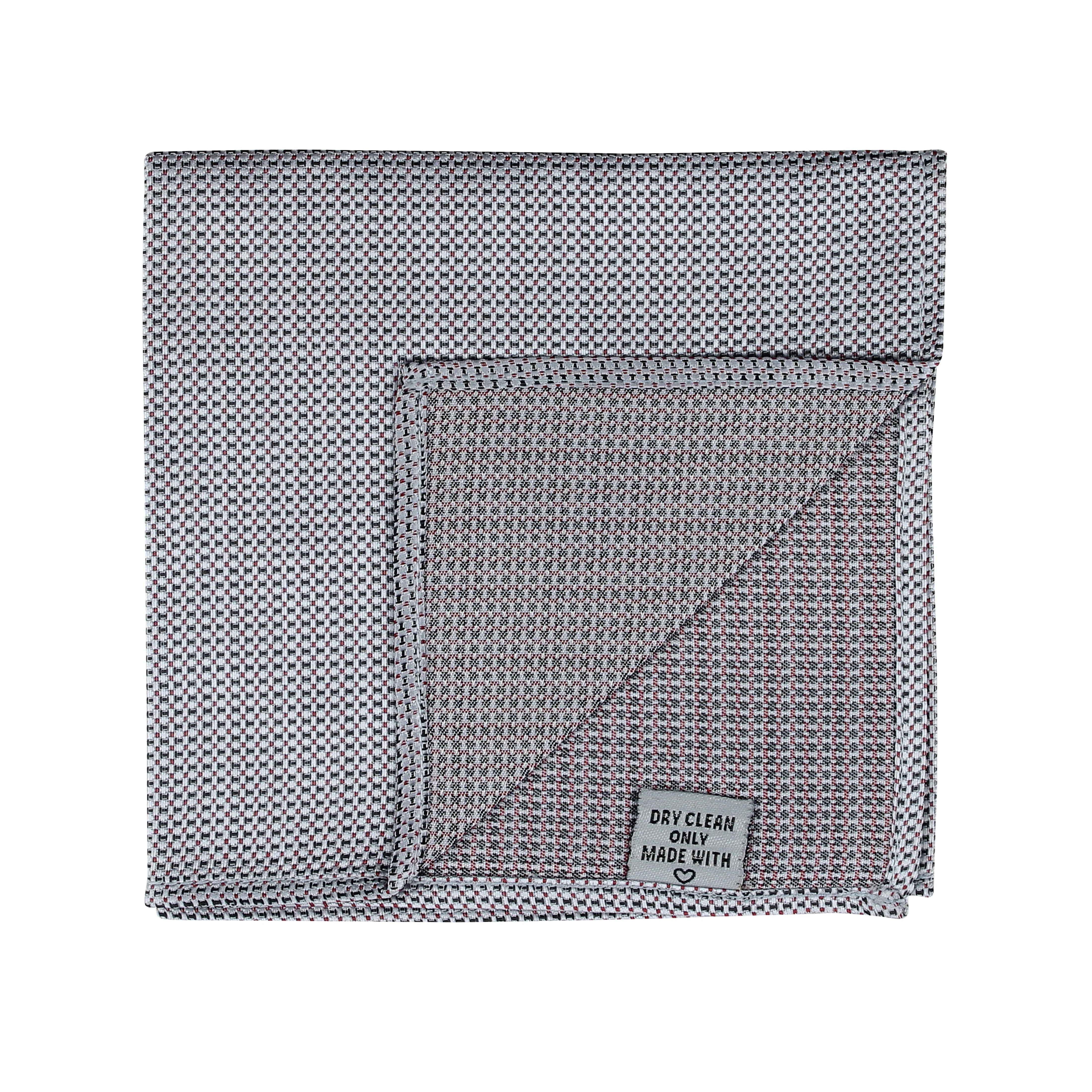 Kovove Grey Polka Dot Pocket Square For Men