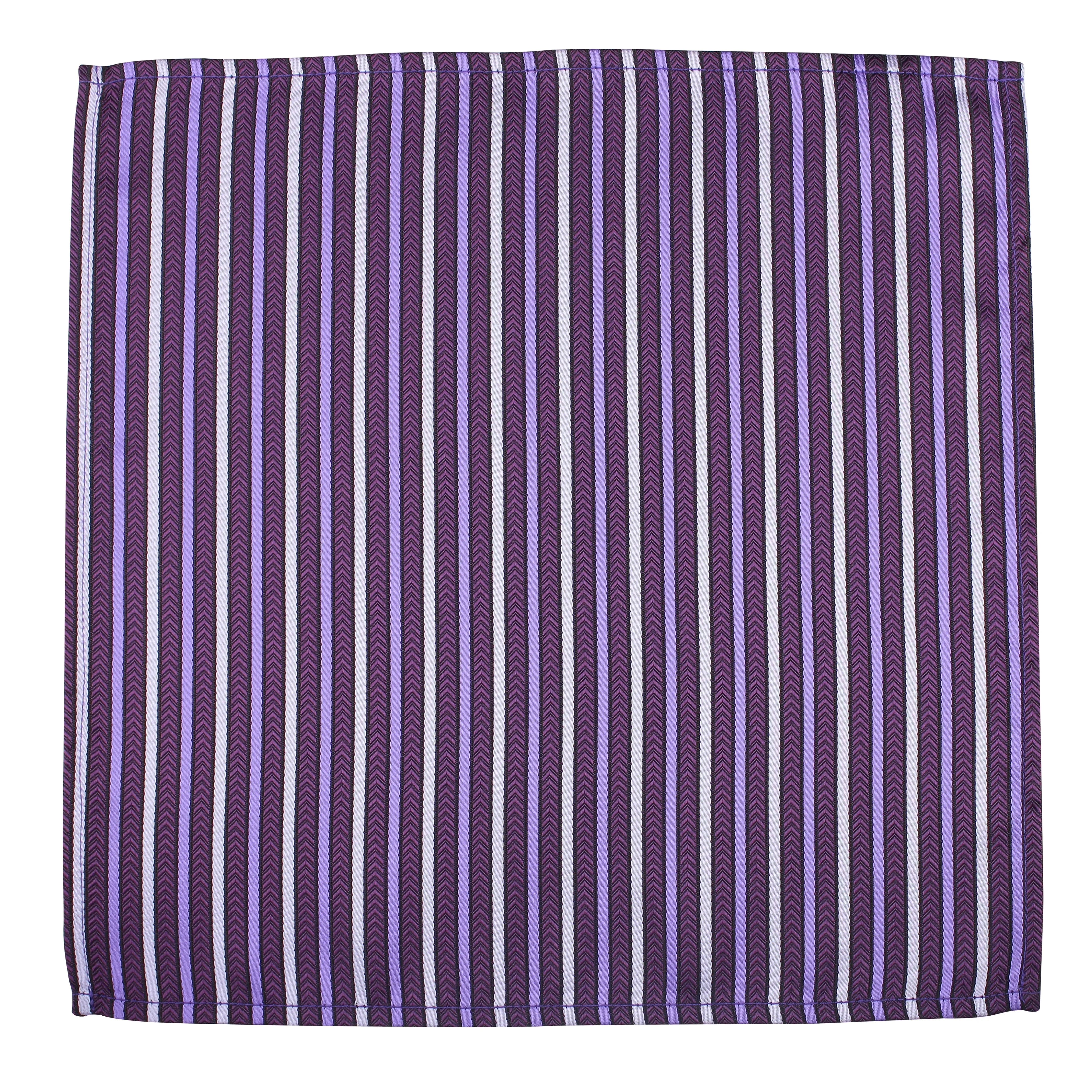 Kovove Purple Striped Pocket Square For Men