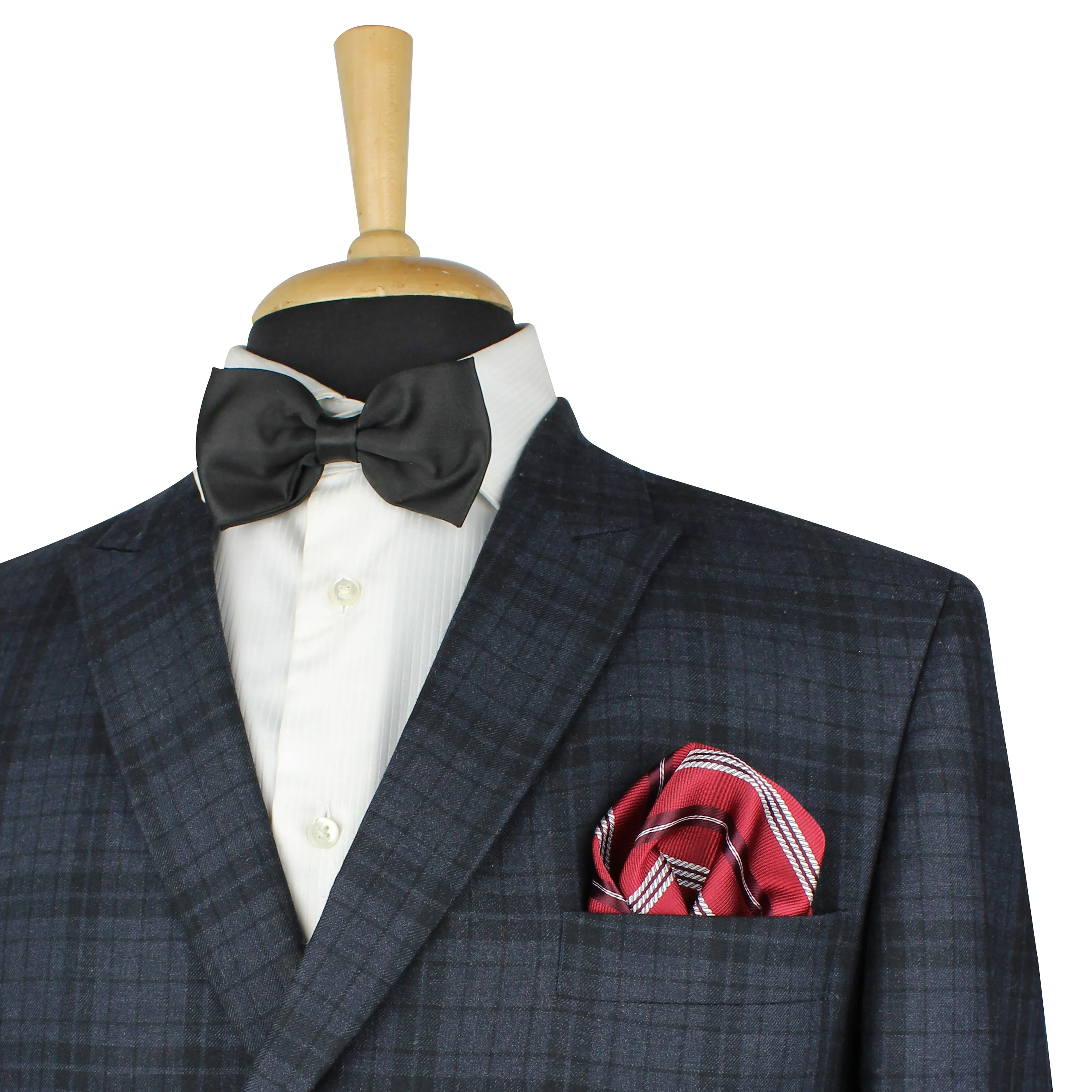 Kovove Red Striped Pocket Square For Men