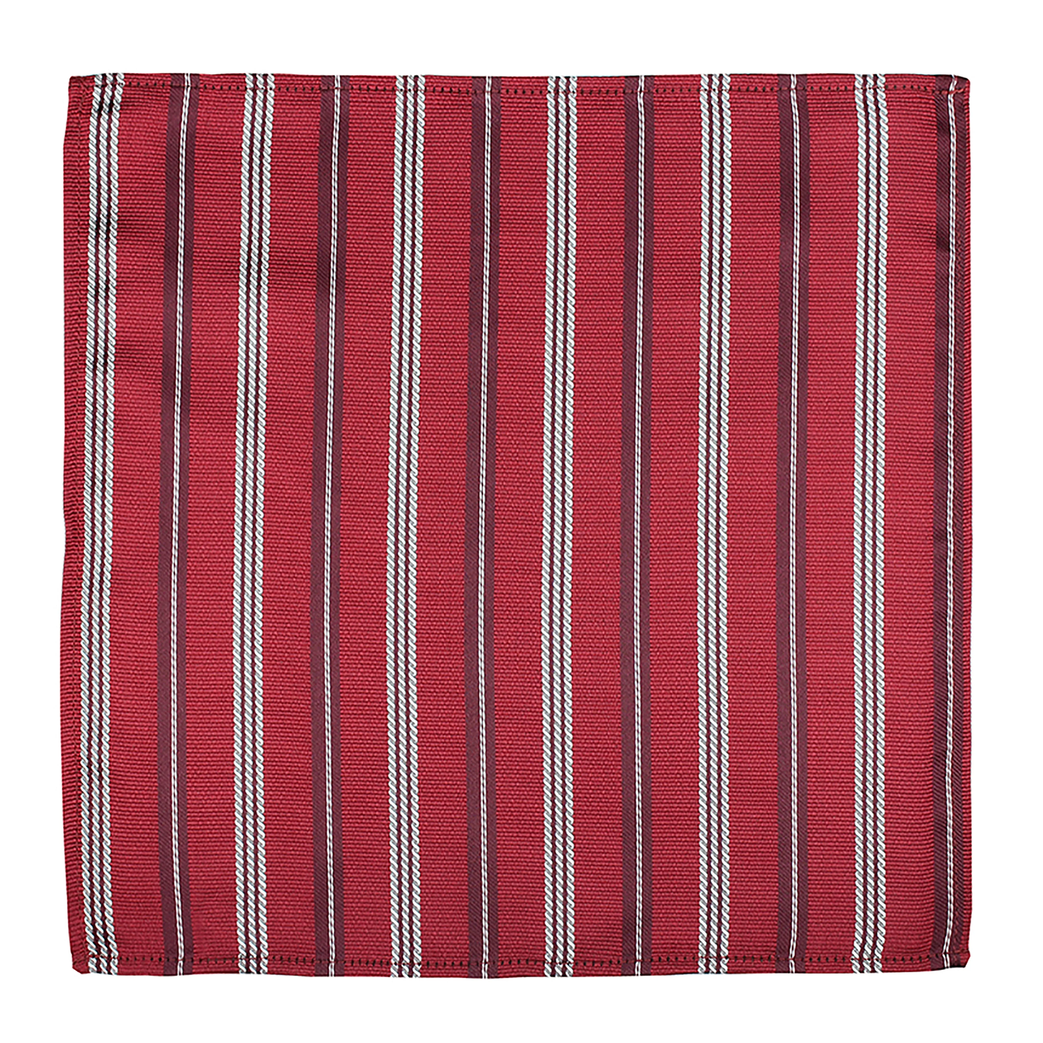 Kovove Red Striped Pocket Square For Men