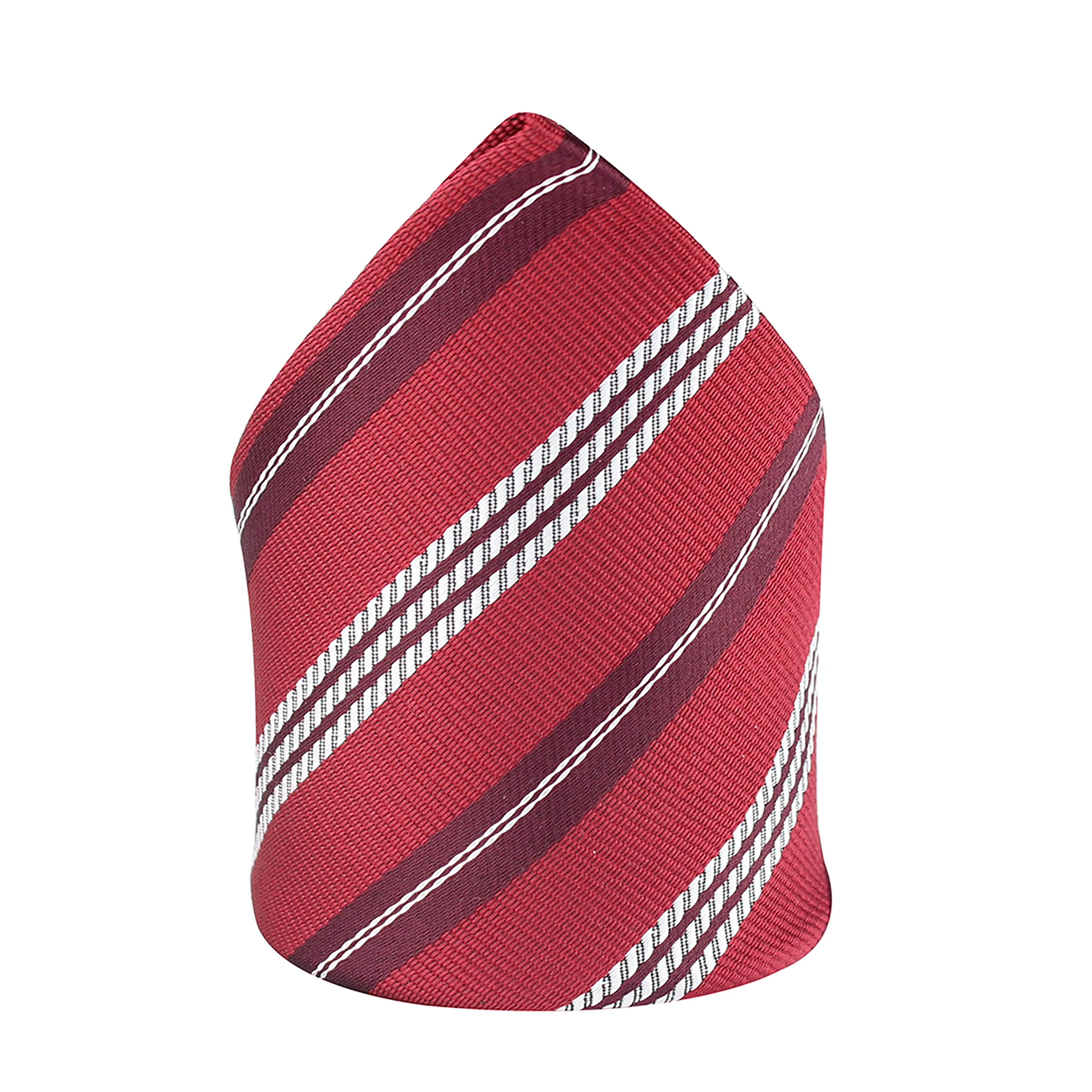 Kovove Red Striped Pocket Square For Men