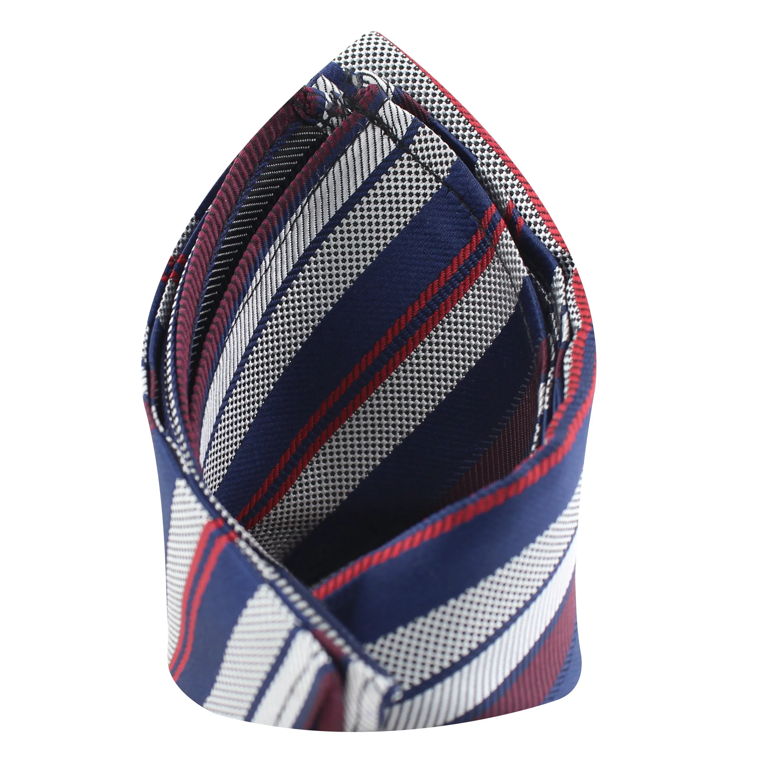 Kovove The Classy Striped Blue Pocket Square