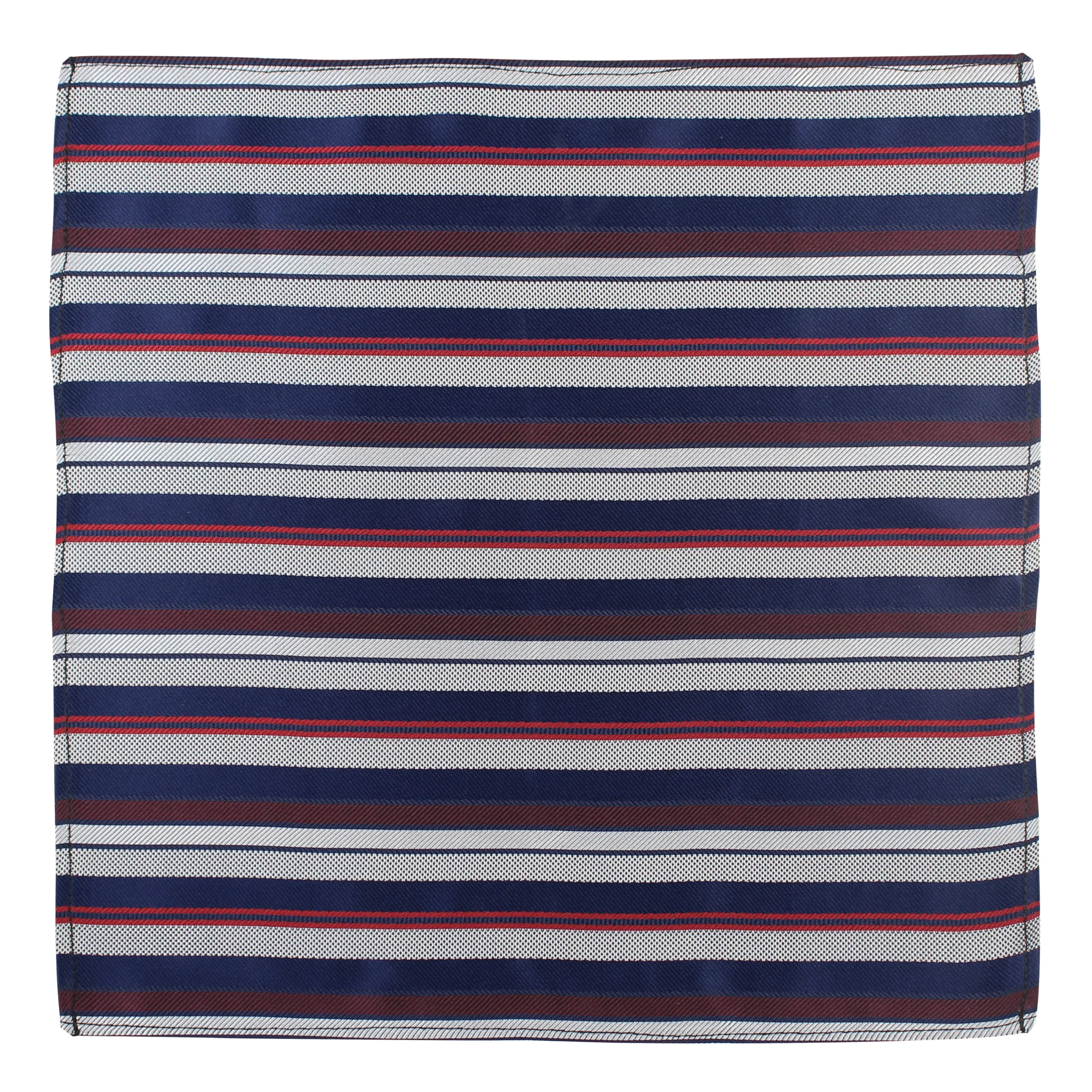 Kovove The Classy Striped Blue Pocket Square