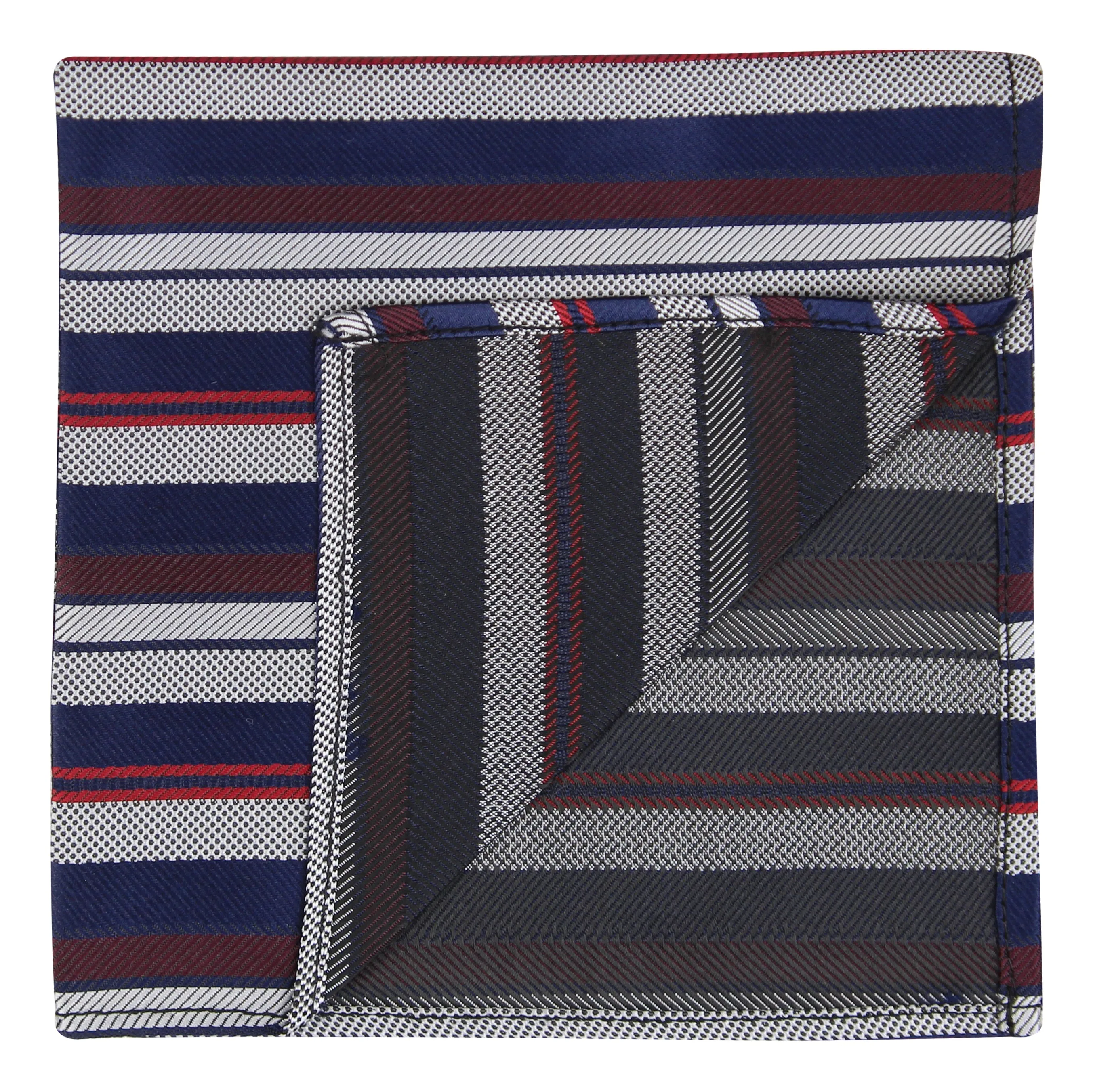 Kovove The Classy Striped Blue Pocket Square