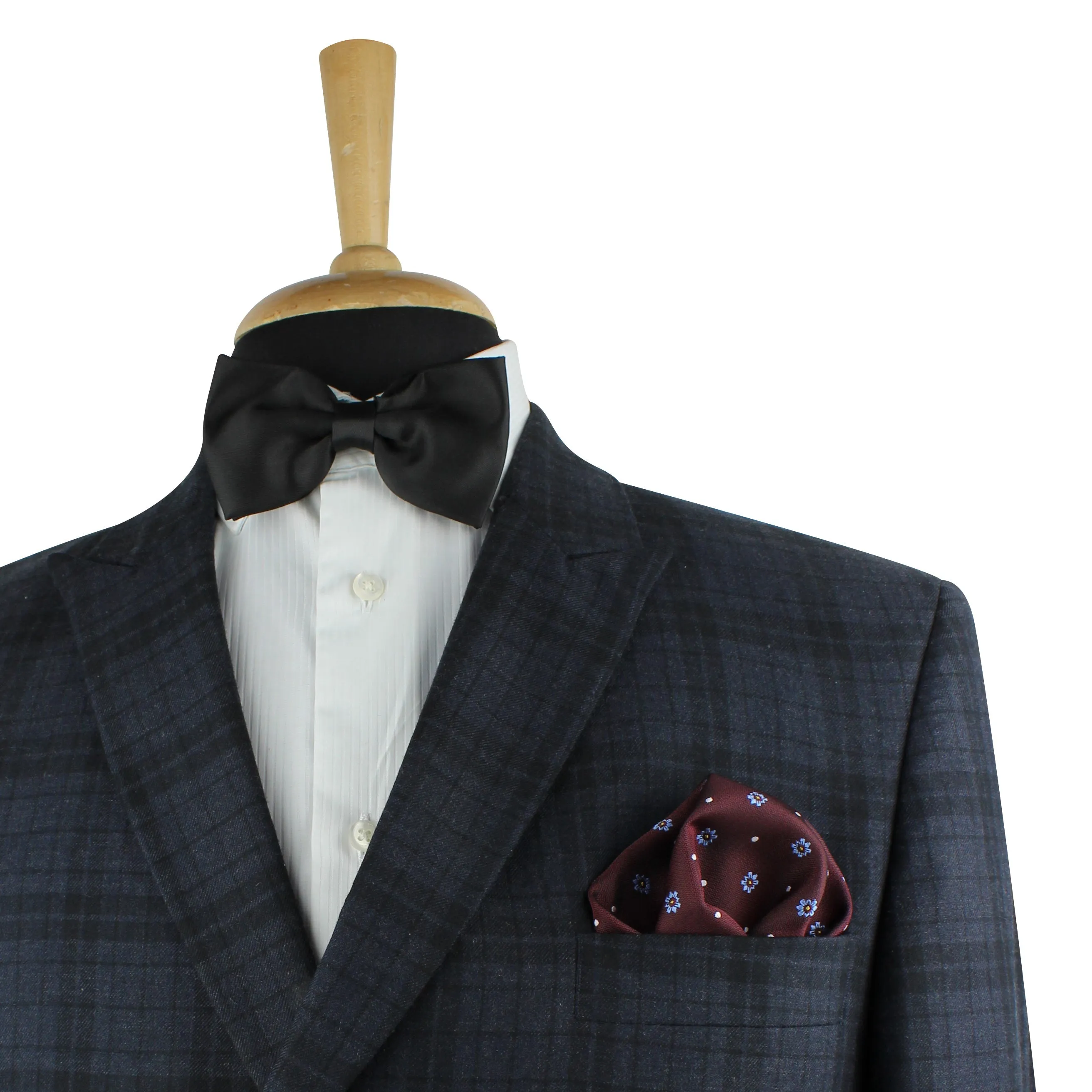 Kovove The Floral Polka Fusion Maroon Pocket Square For Men