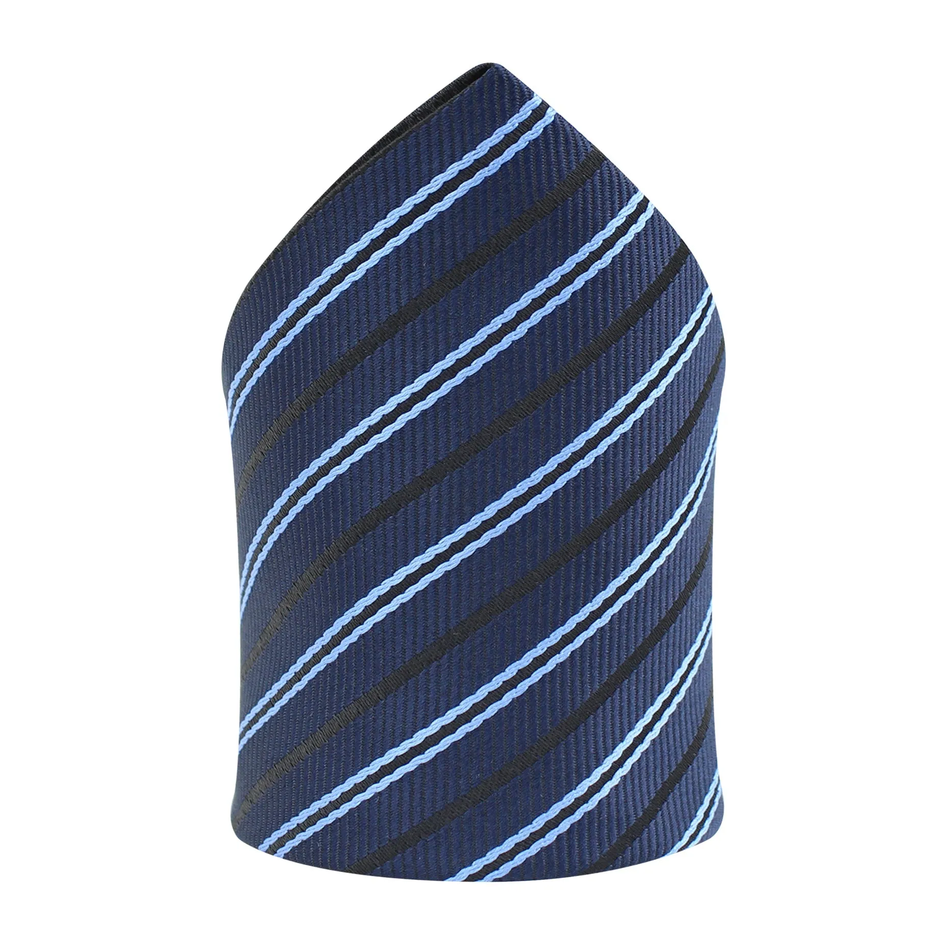 Kovove The Striped Treat Blue Pocket Square For Men